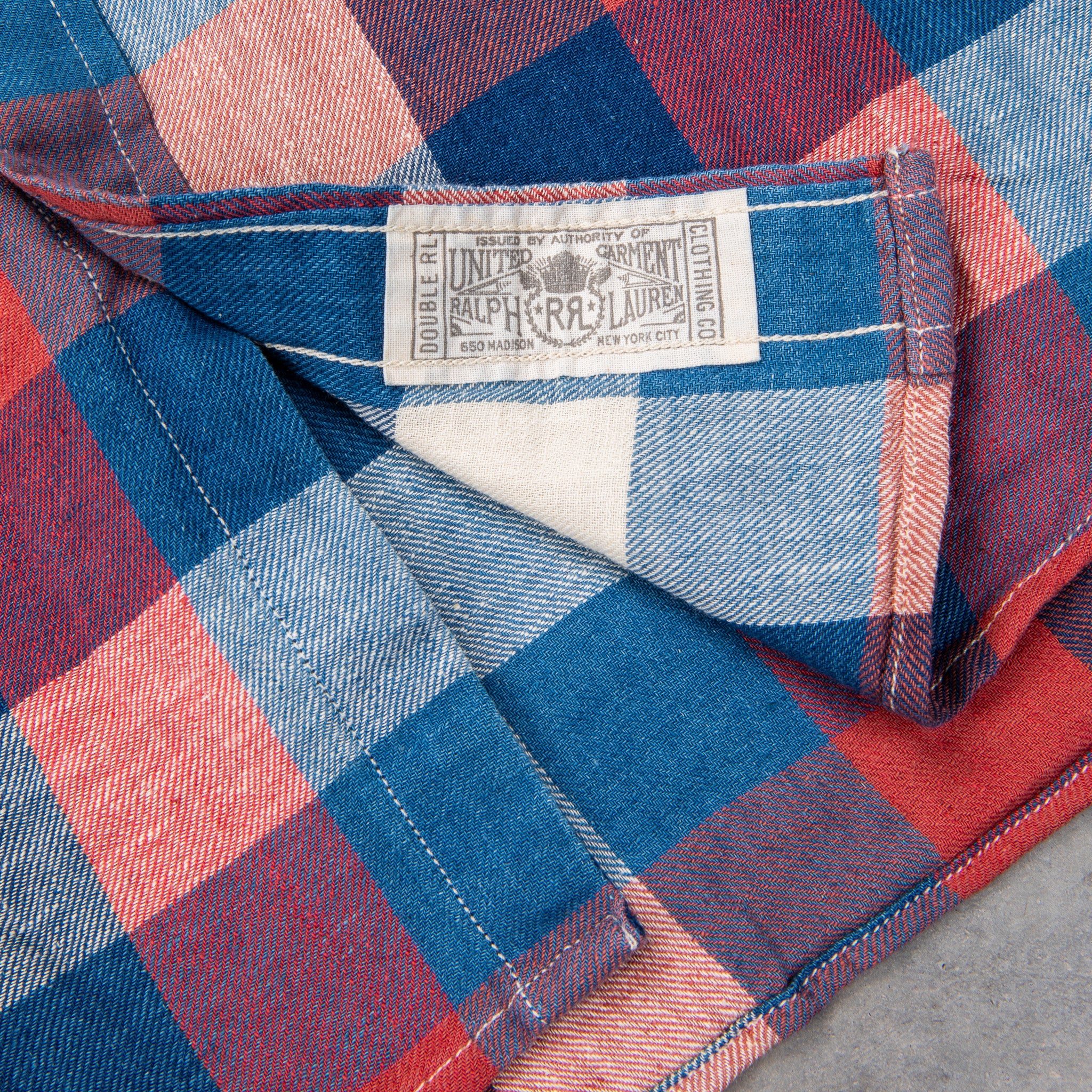 RRL Lee Shirt RL-704 Red Indigo