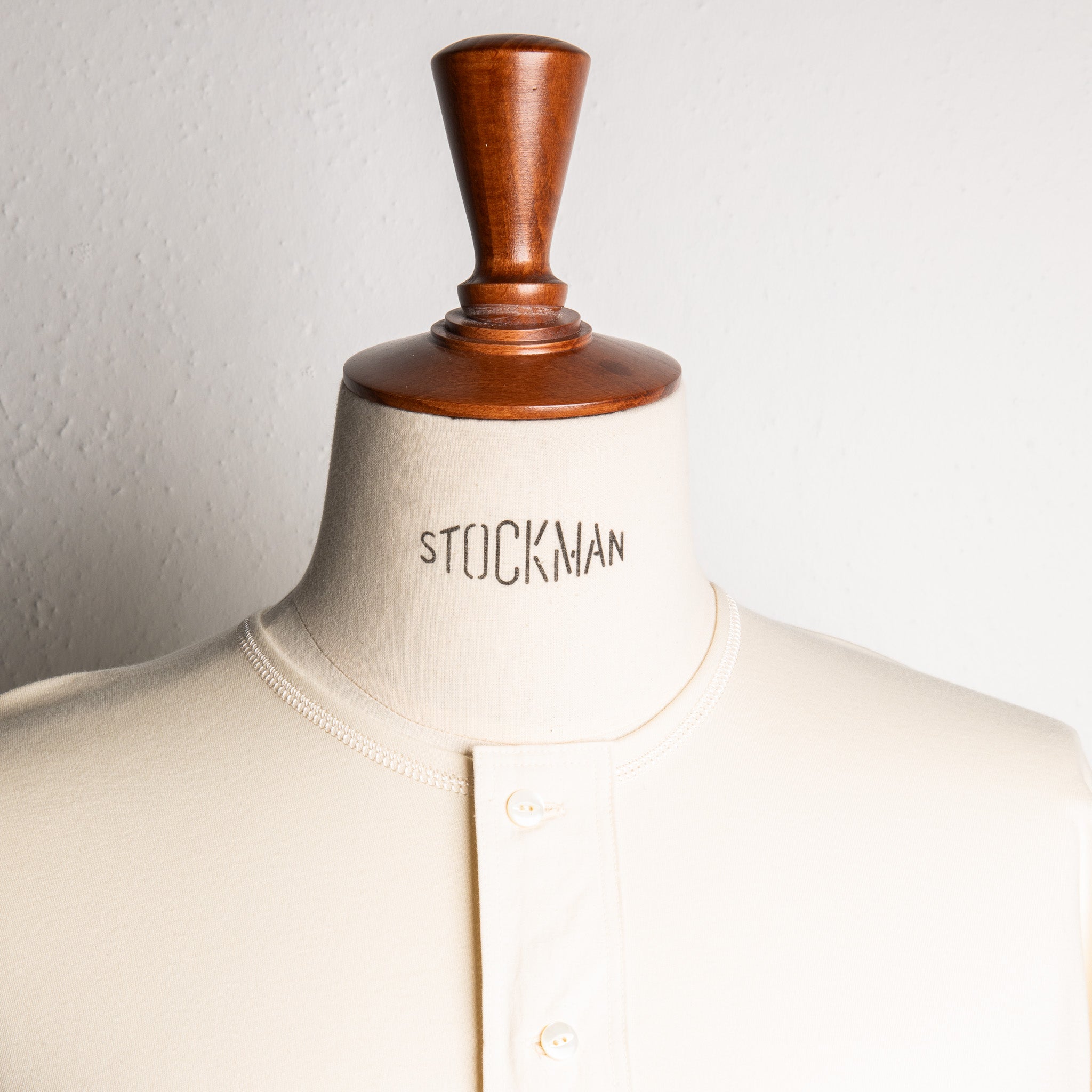 Olde Homesteader for BSC Uniform Henley Neck Short Sleeve Ivory