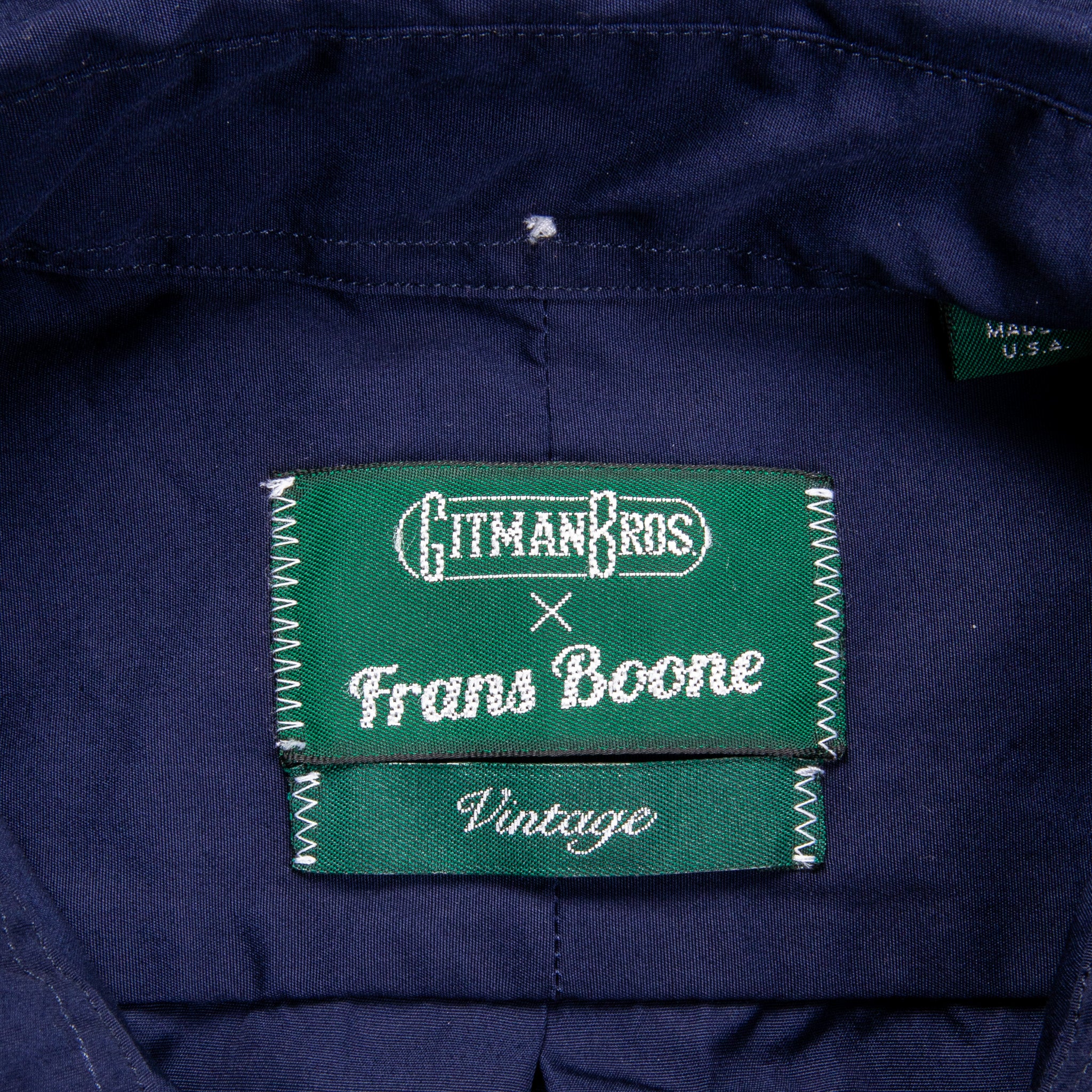 Gitman Vintage x Frans Boone Navy Poplin