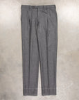 Rota Regular Fit High Rise Pants Lightweight Flannel Grigio Scuro