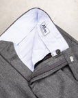 Rota Regular Fit High Rise Pants Lightweight Flannel Grigio Scuro