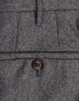 Rota Regular Fit High Rise Pants Lightweight Flannel Grigio Scuro