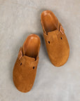 The Real McCoy´s Leather Foot Support Clogs Raw Sienna