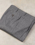 Rota Regular Fit High Rise Pants Lightweight Flannel Grigio Scuro