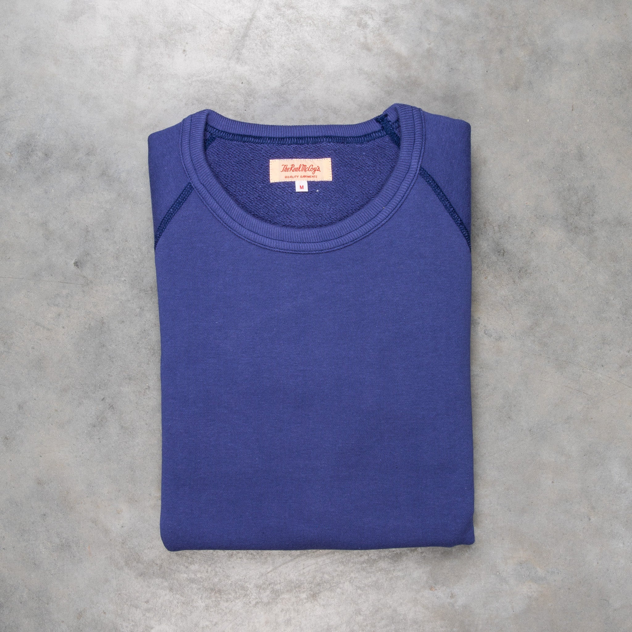 The Real McCoy&#39;s loopwheel raglan sleeve sweatshirt MQ Navy