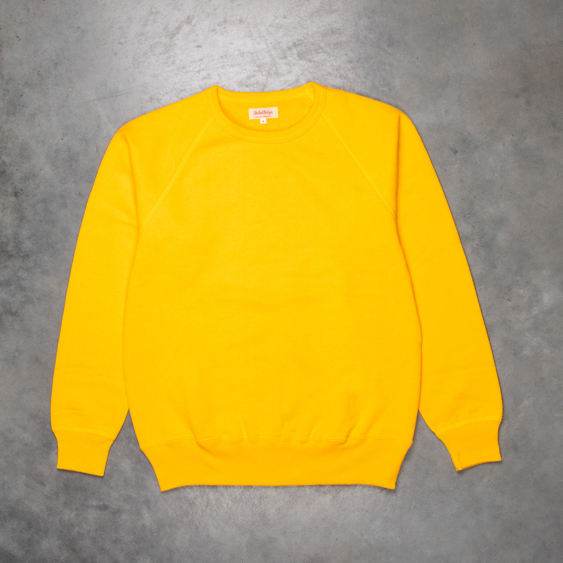 The Real McCoy's Loopwheel Raglan Sleeve 9 Oz Sweatshirt Yellow