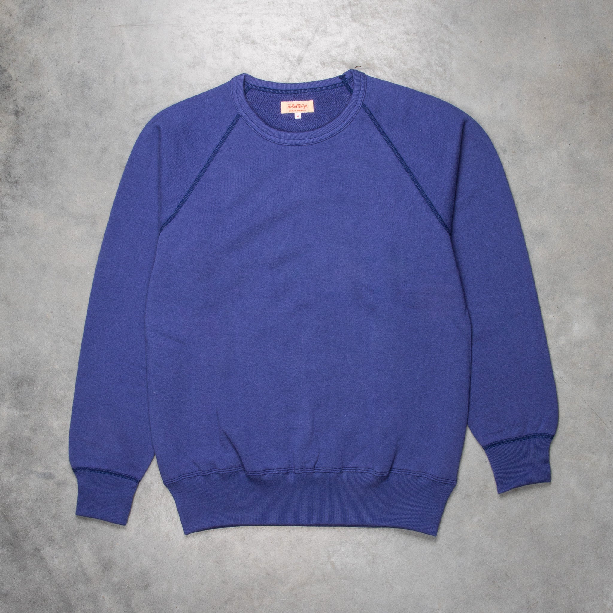 The Real McCoy&#39;s loopwheel raglan sleeve sweatshirt MQ Navy