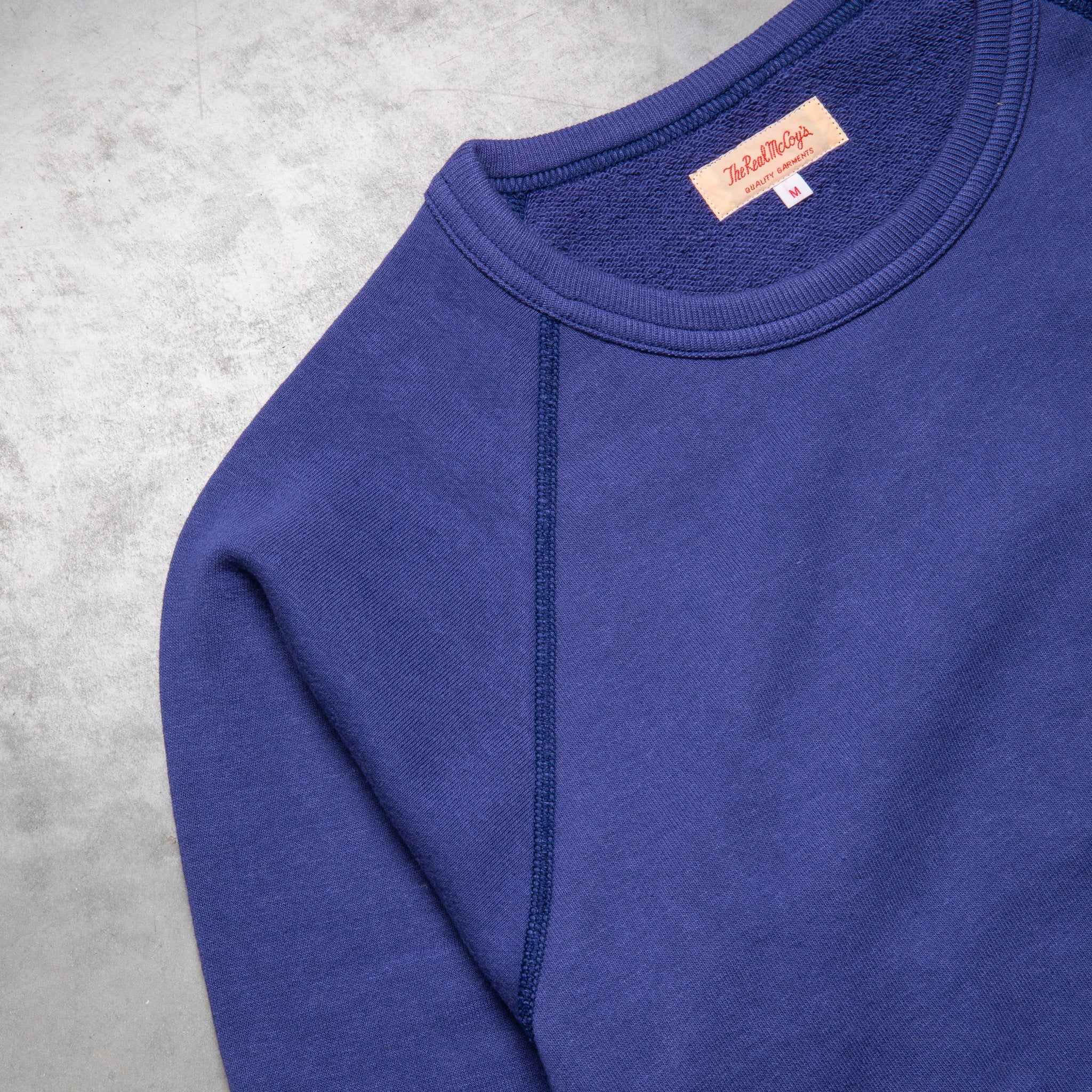 The Real McCoy&#39;s loopwheel raglan sleeve sweatshirt MQ Navy