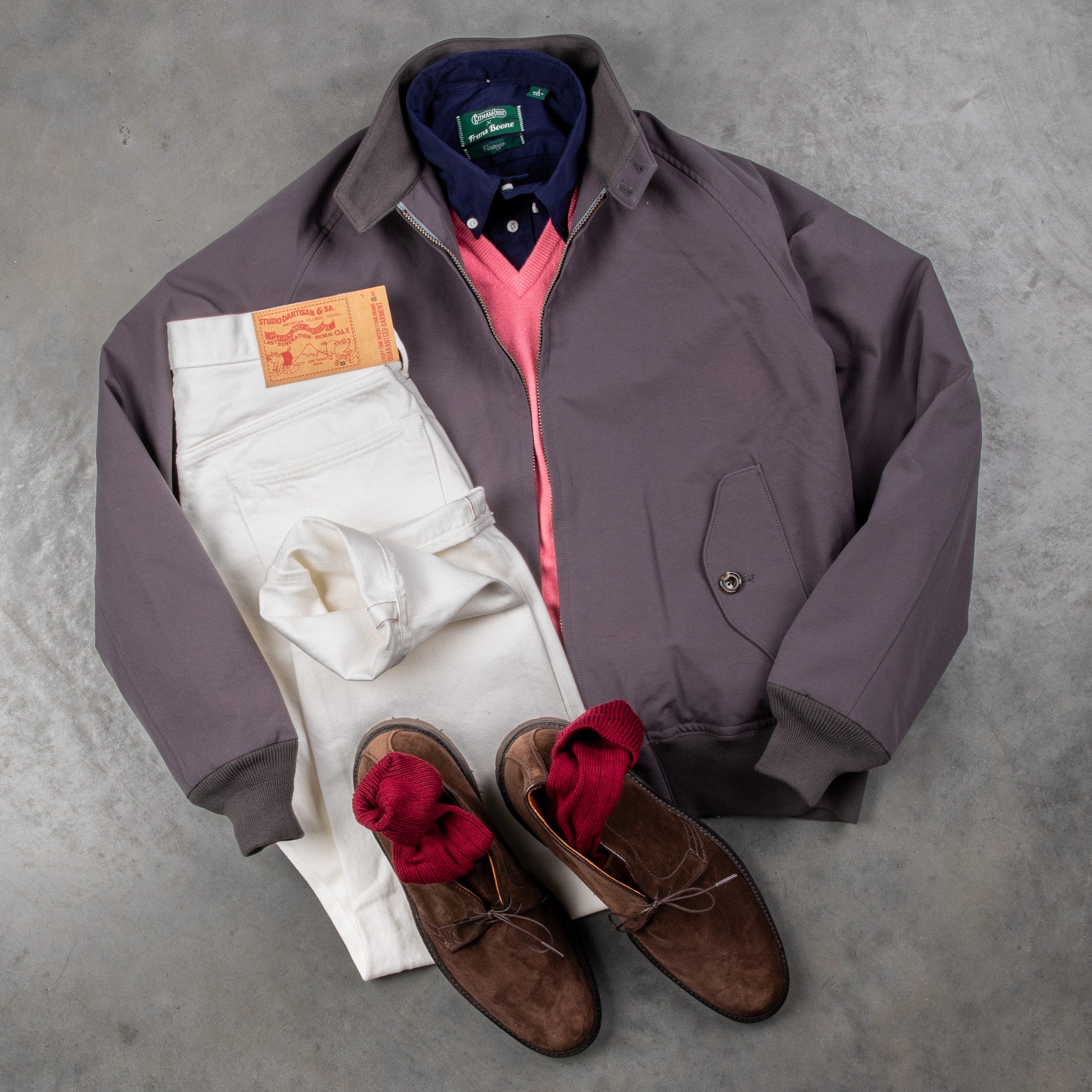 Gitman Vintage X Frans Boone Overdyed Navy Oxford - Lee