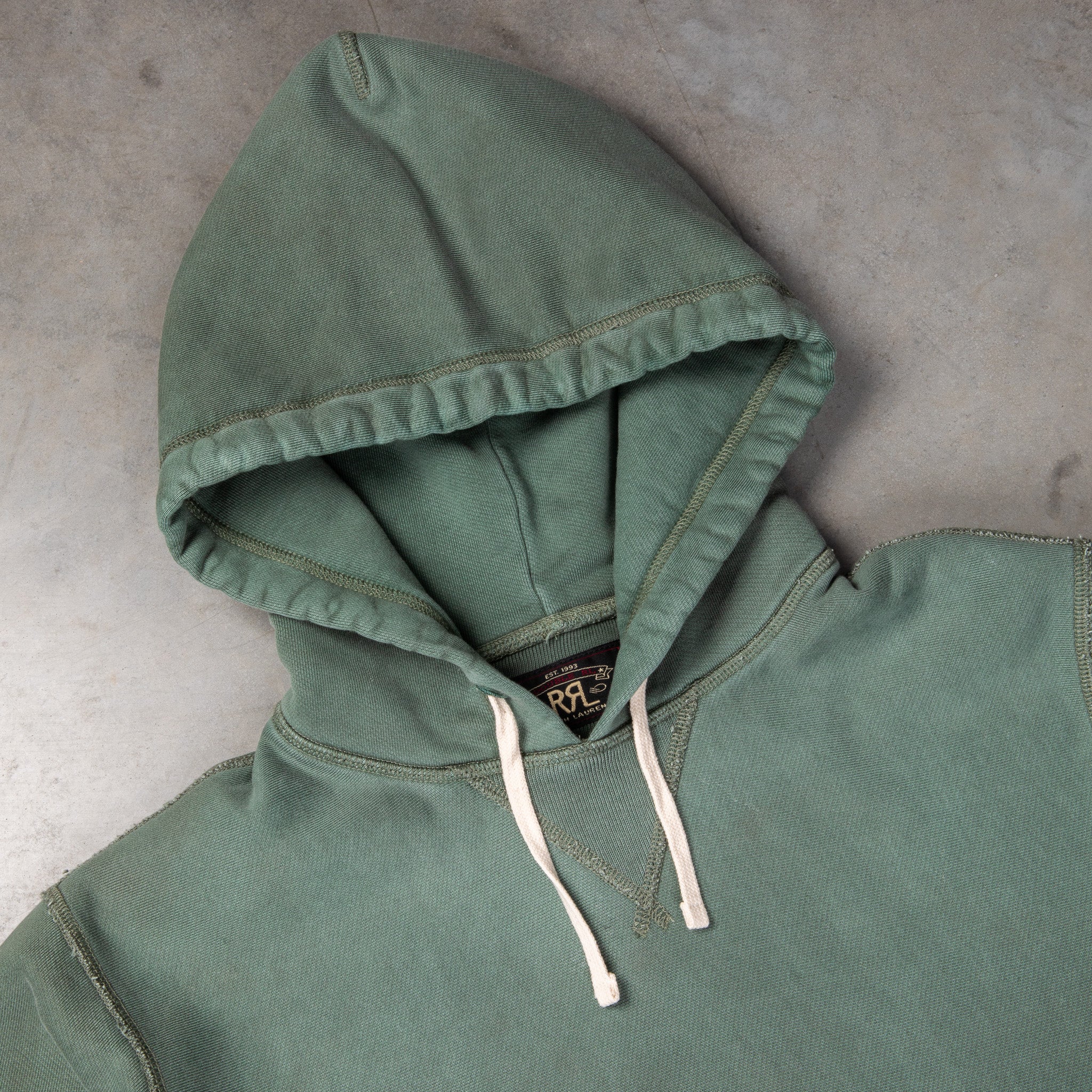 【RRL】PULLOVER HOODIE RRL Fleece Hoodie - Athletic Grey Heather – Berkeley Supply