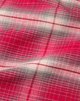 The Real McCoy's 8HU Ombre Check Summer Flannel Shirt Pink