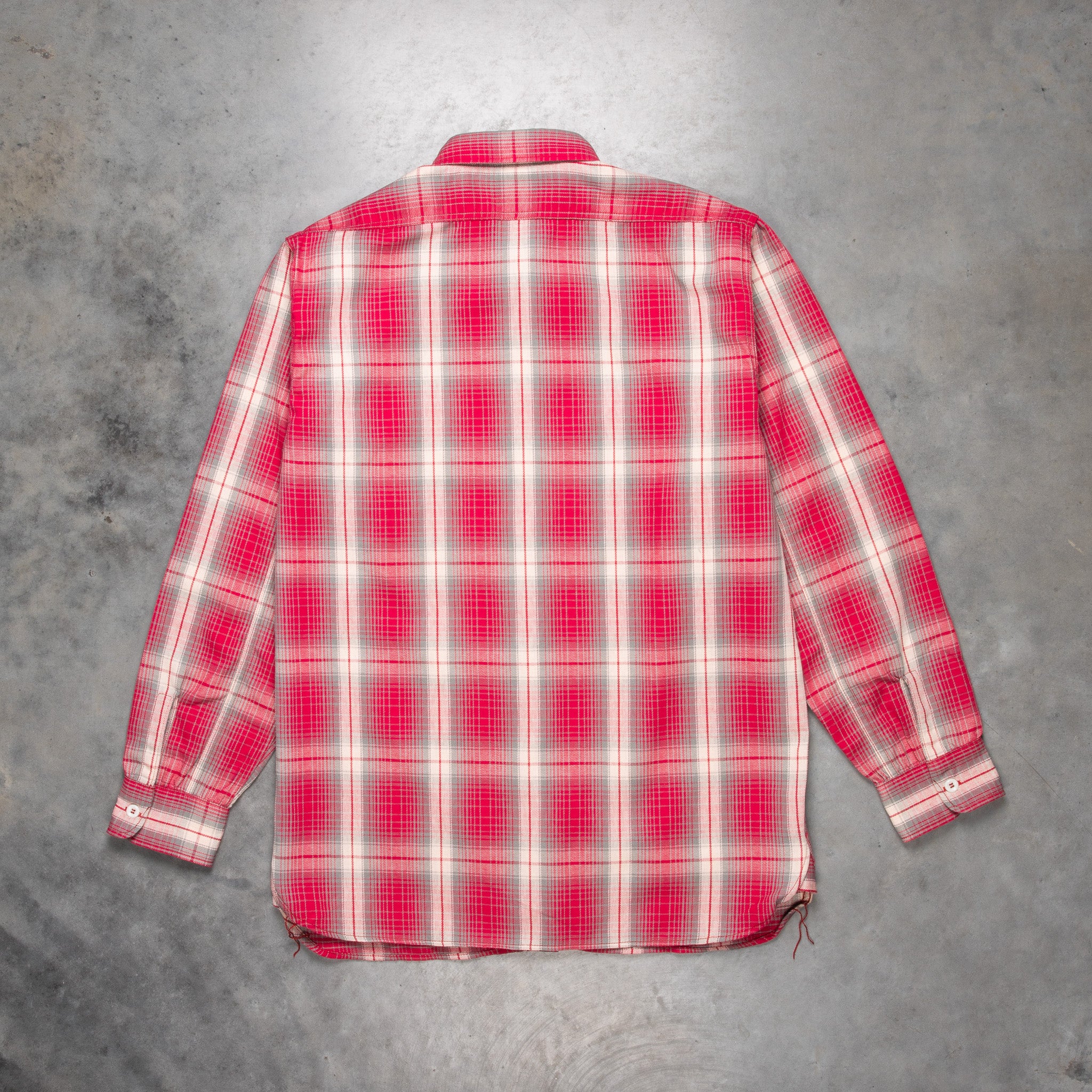 The Real McCoy&#39;s 8HU Ombre Check Summer Flannel Shirt Pink