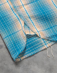 The Real McCoy's 8HU Ombre Check Summer Flannel Shirt Turquoise