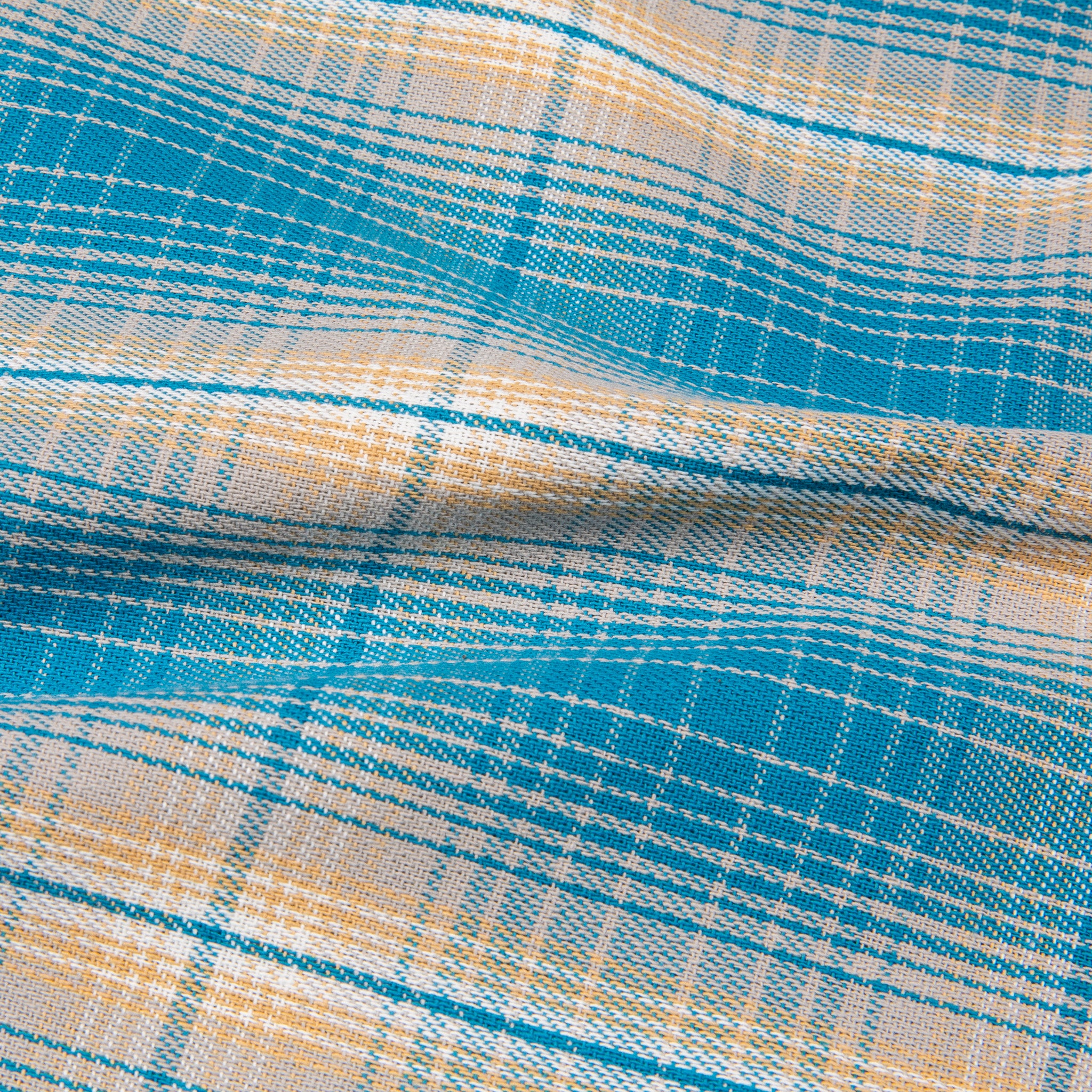 The Real McCoy&#39;s 8HU Ombre Check Summer Flannel Shirt Turquoise