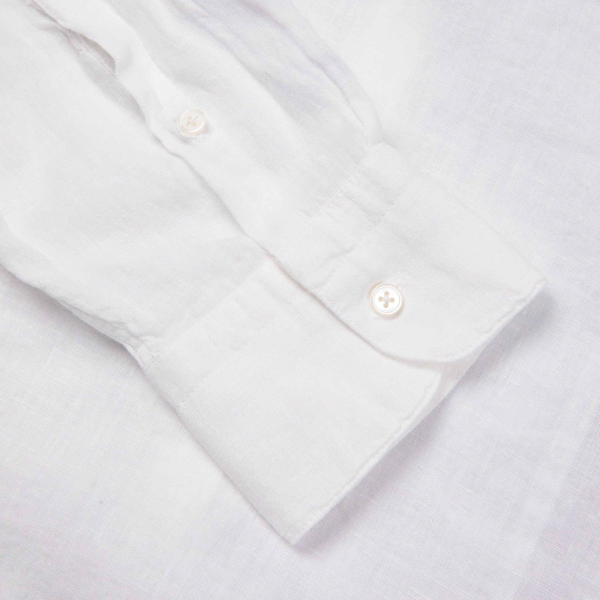 Massimo Alba Kos Grandad Collar Shirt Bianco