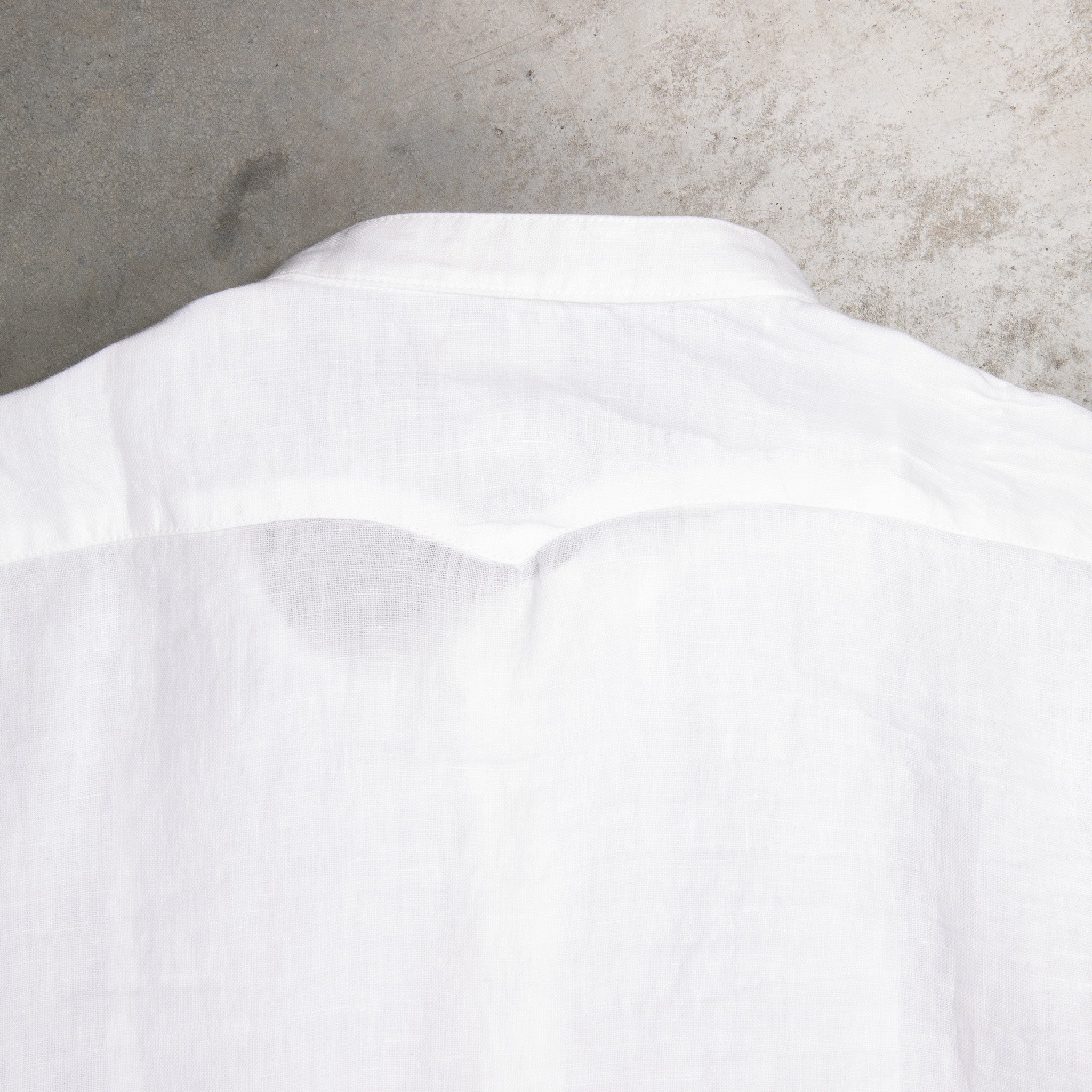 Massimo Alba Kos Grandad Collar Shirt Bianco