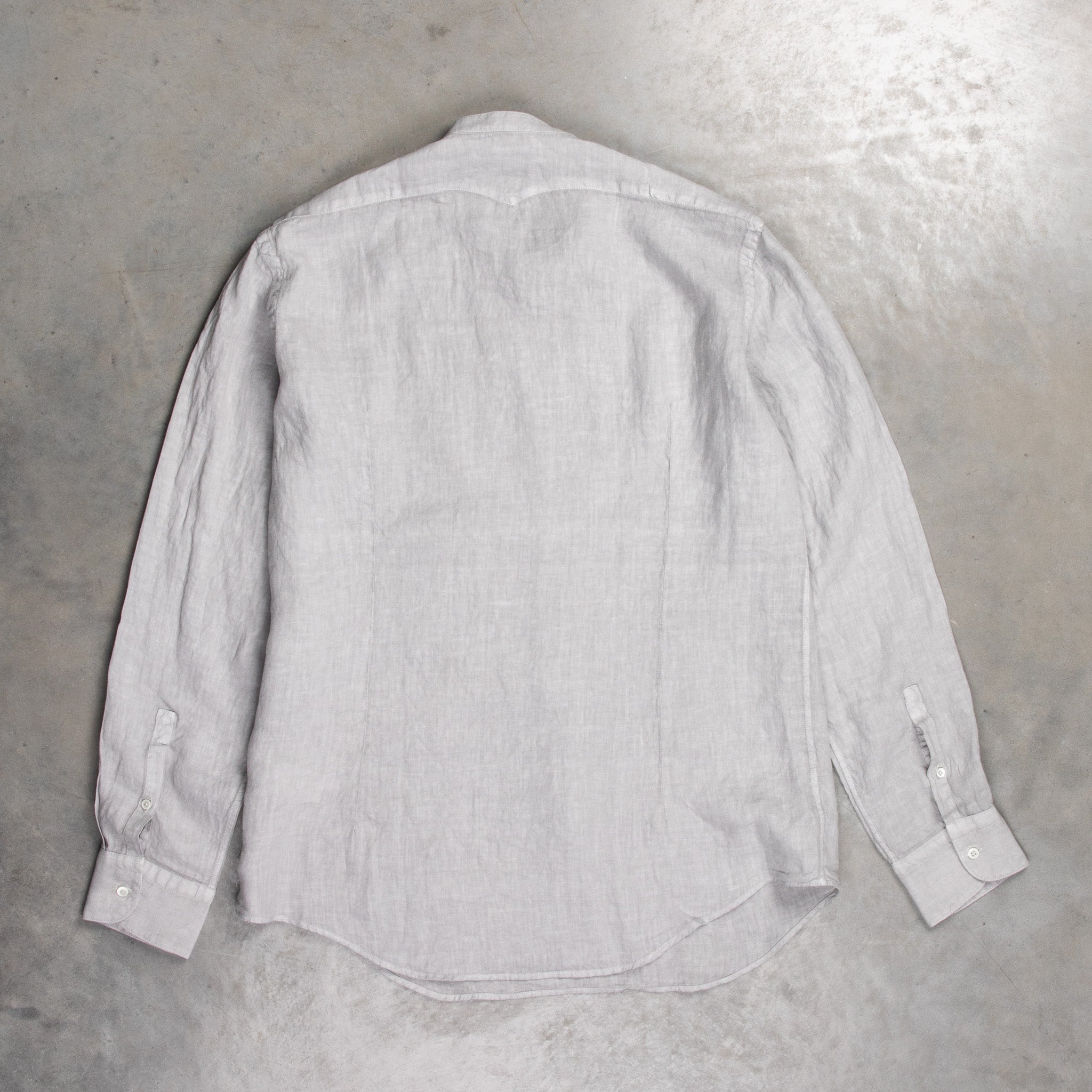 Massimo Alba Kos Grandad Collar Shirt Argento – Frans Boone