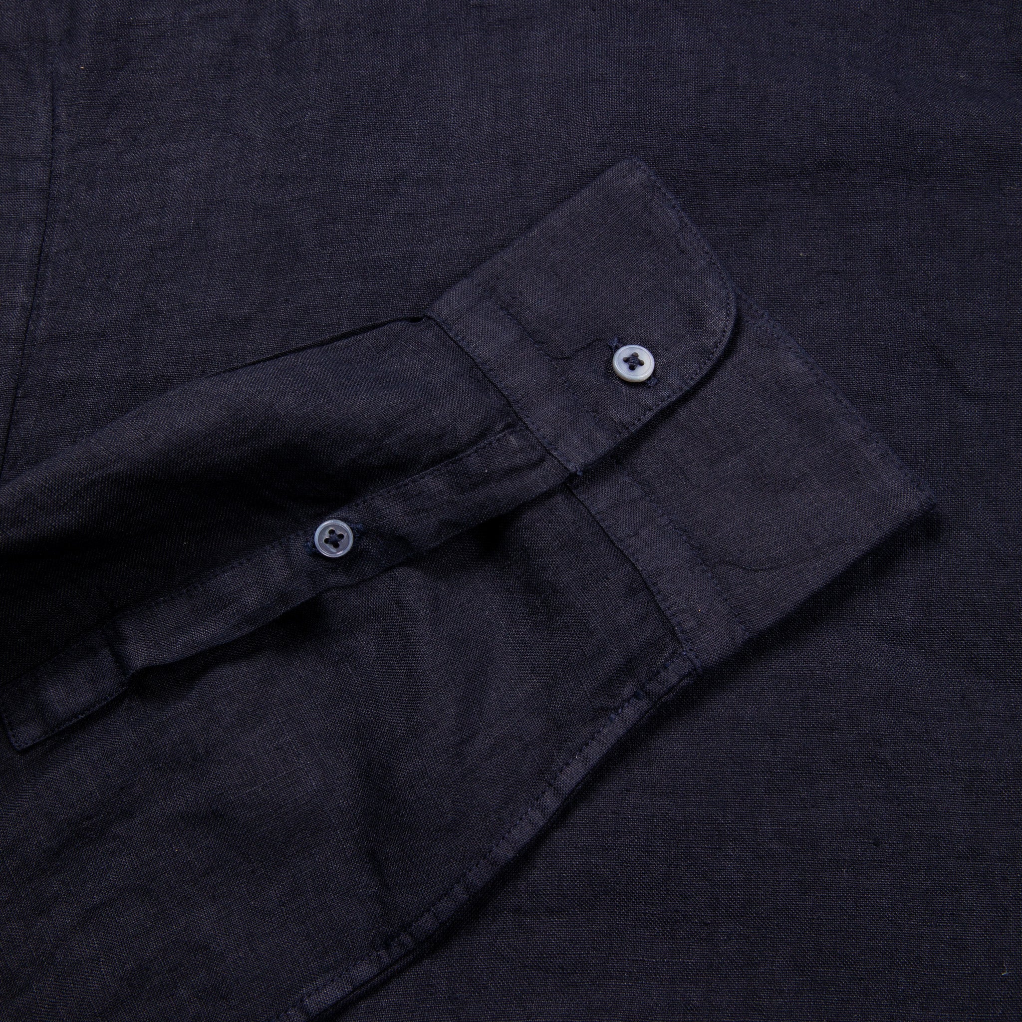 Massimo Alba Kos Grandad Collar Shirt Blu Notte