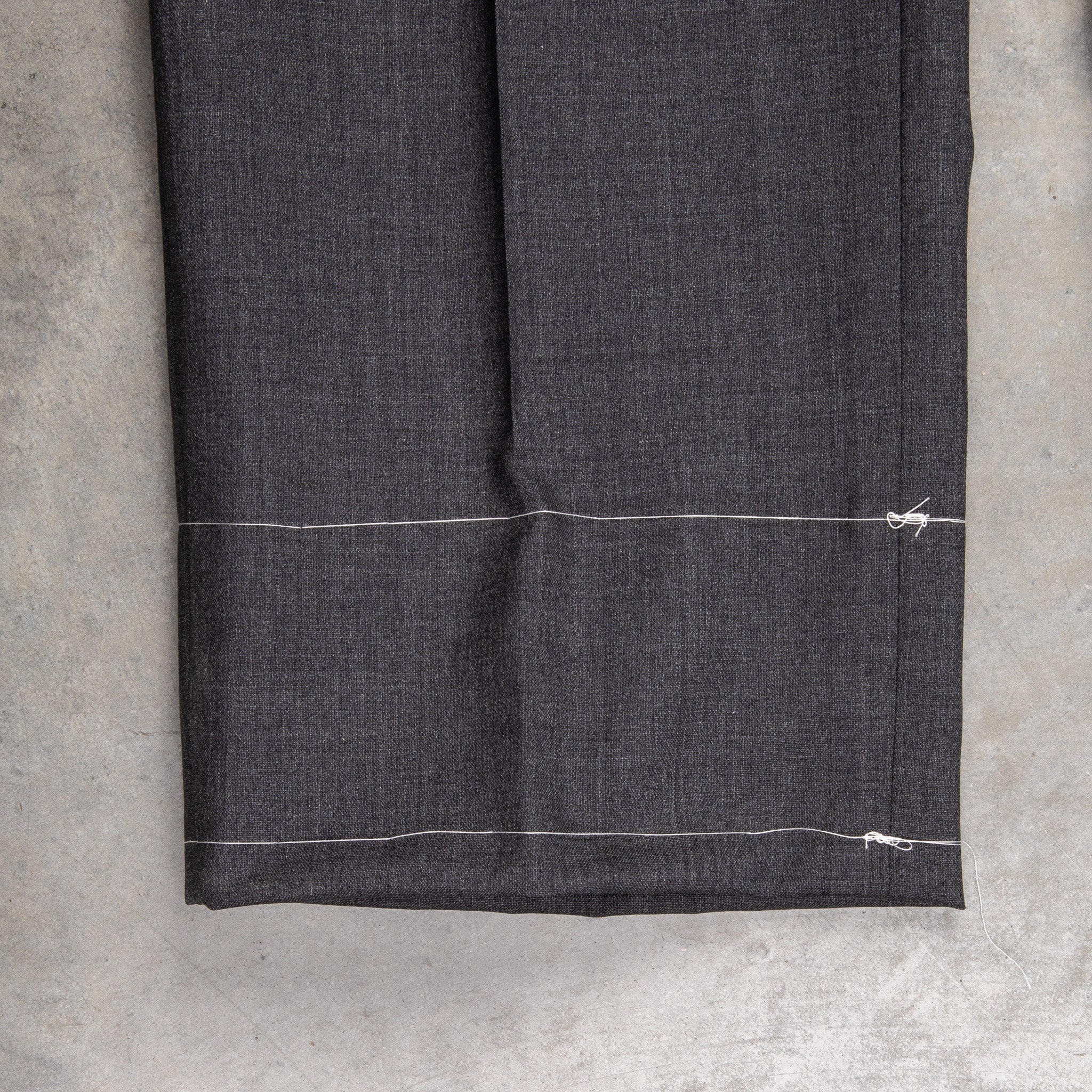 Rota Pantaloni High Rise Regular Fit 120&#39;s Hopsack Grigio Scuro