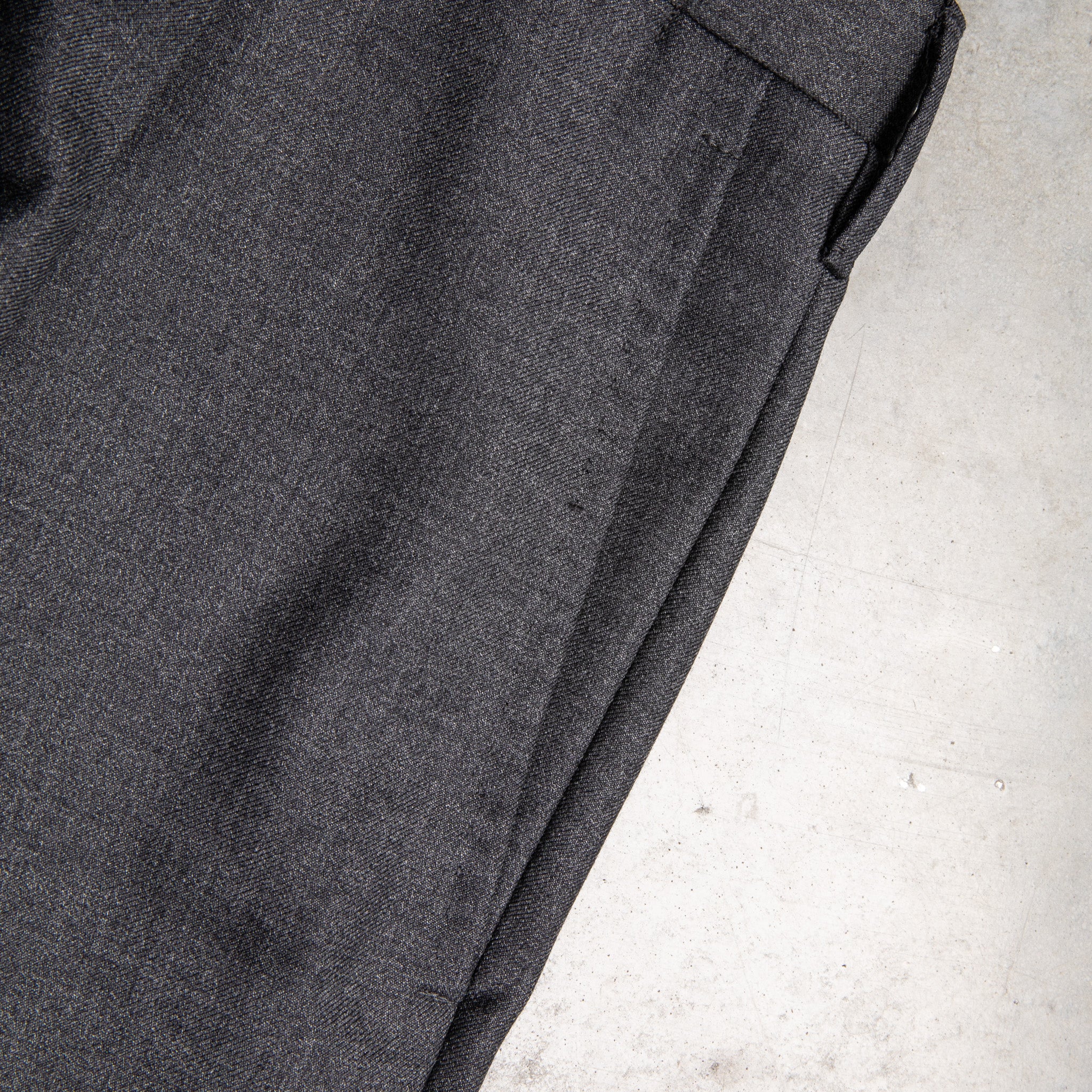 Rota Pantaloni High Rise Regular Fit Wool Gabardine Grigio Medio