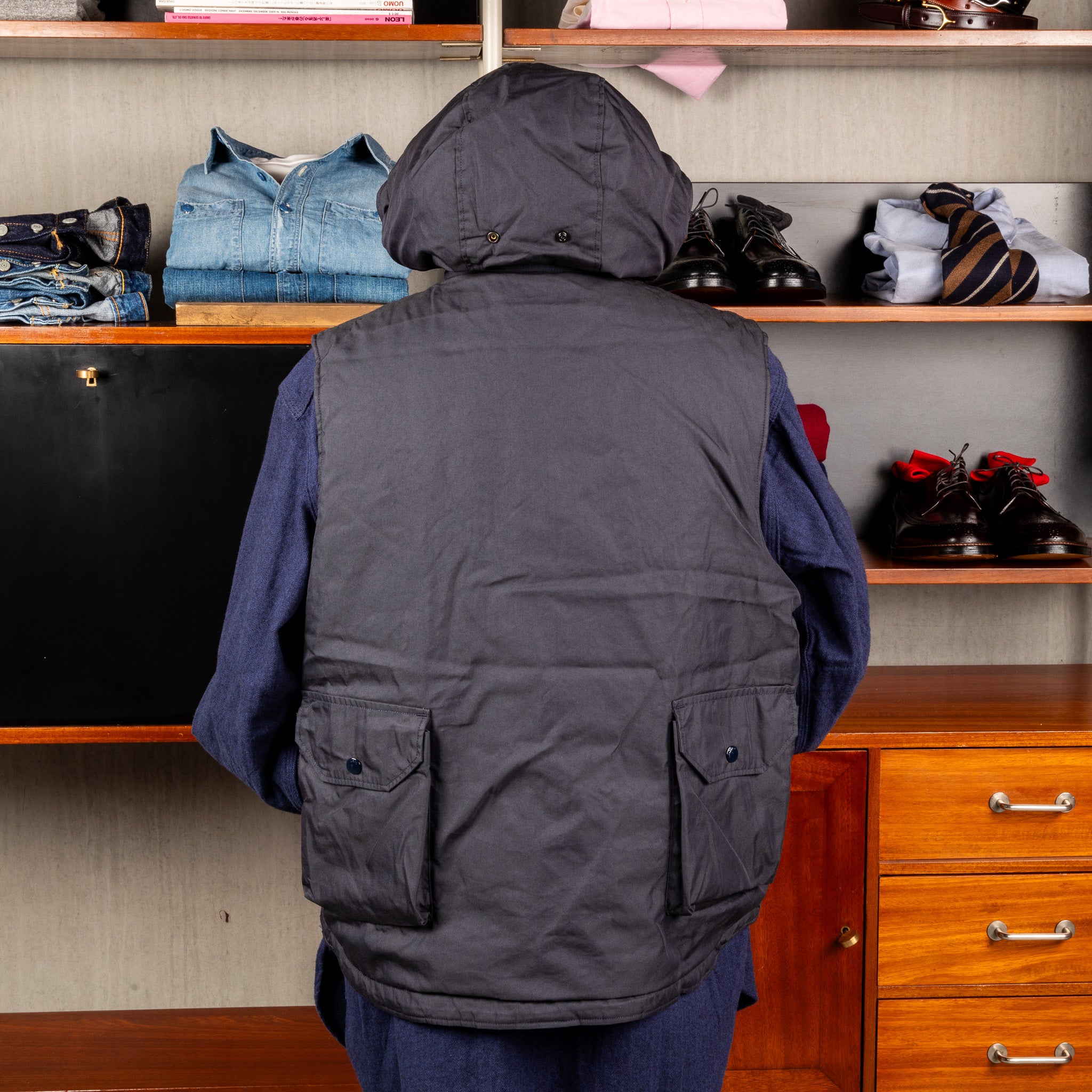 Engineered Garments Field Vest Dk. Navy Nyco Twil – Frans
