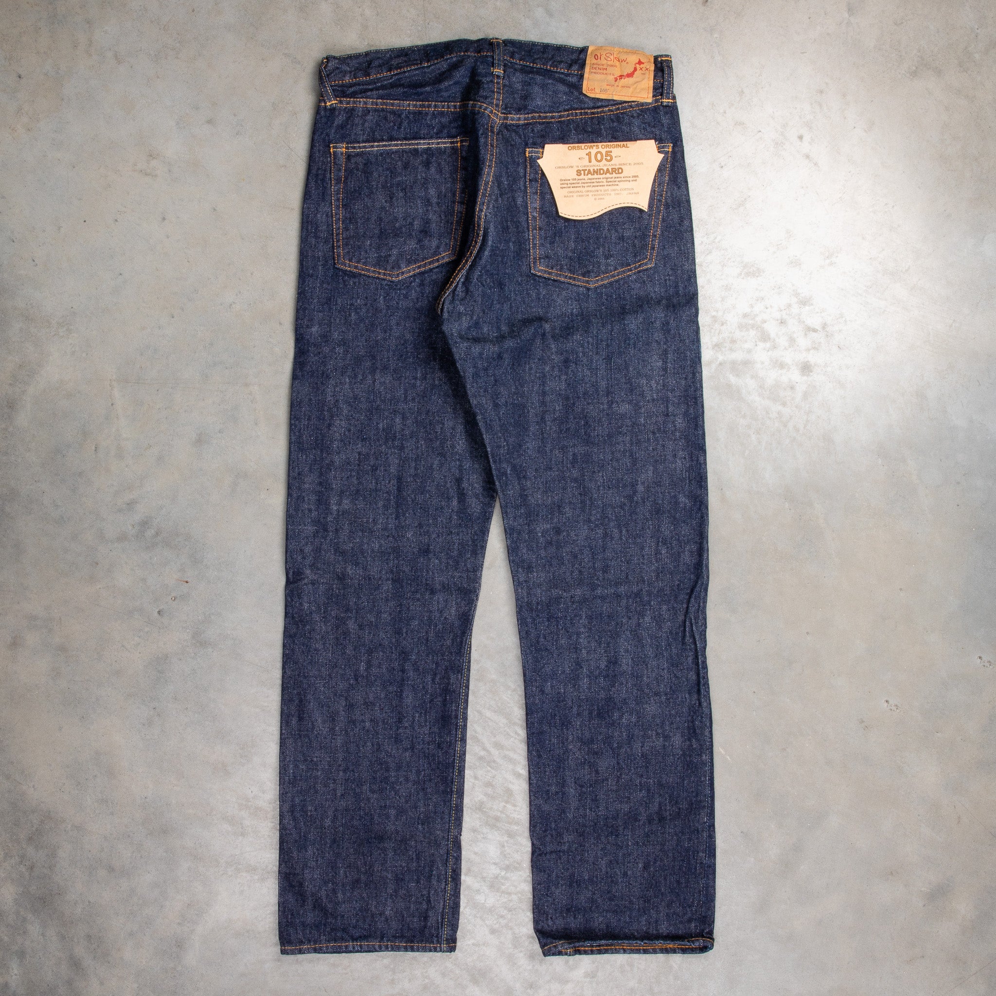 Mens Jeans Black Denim Orslow 105 Sale OrSlow 105 Standard One Wash