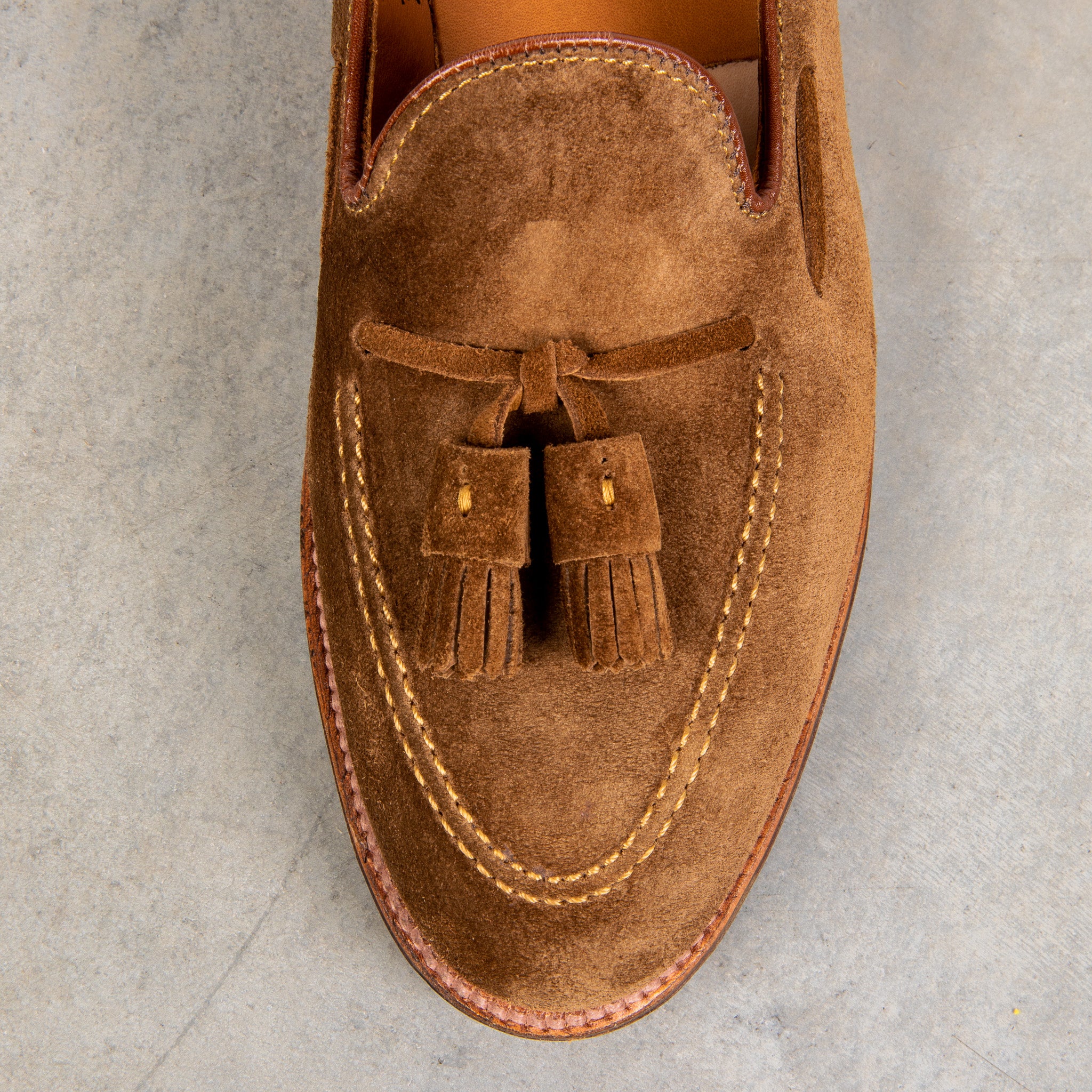 Alden snuff suede tassel loafer