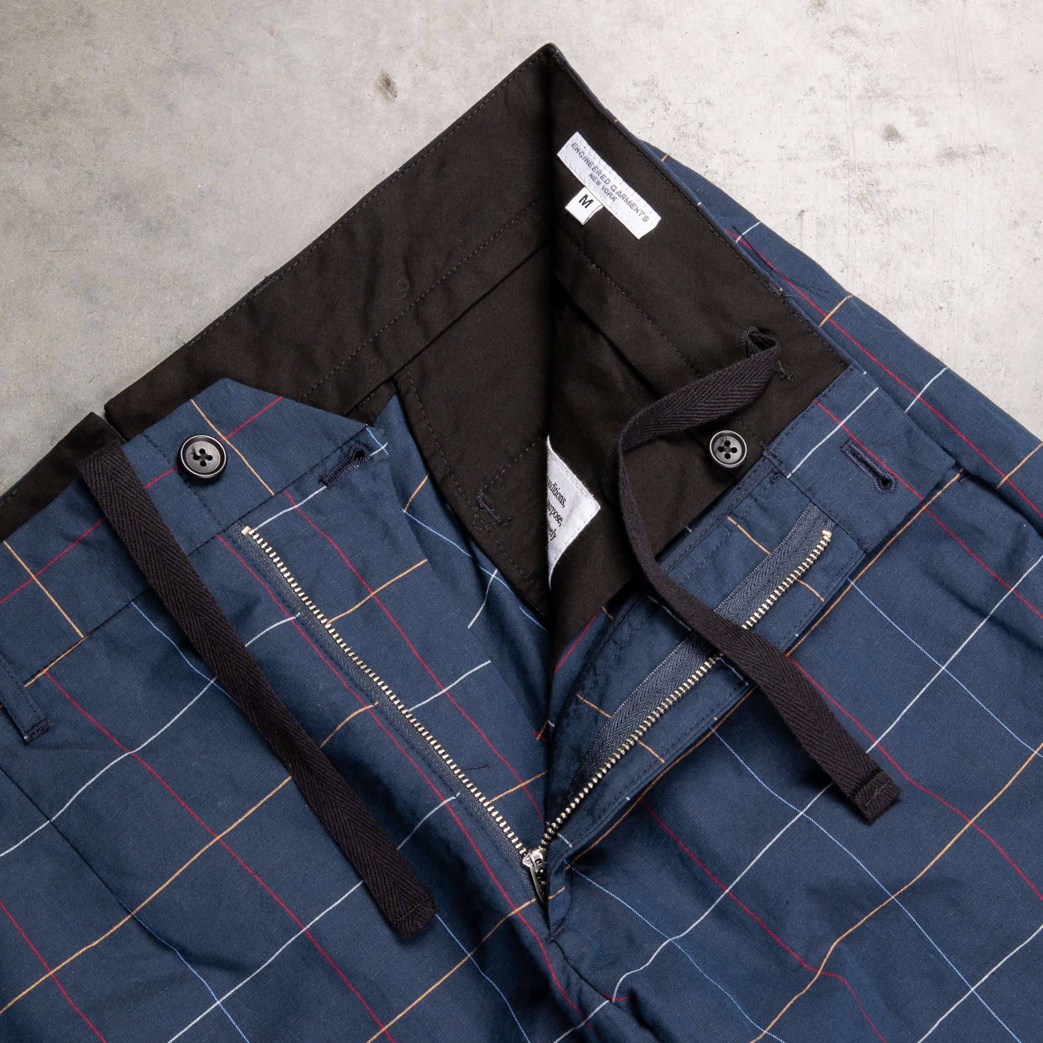 Engineered Garments Andover Pant Navy Windowpane – Frans