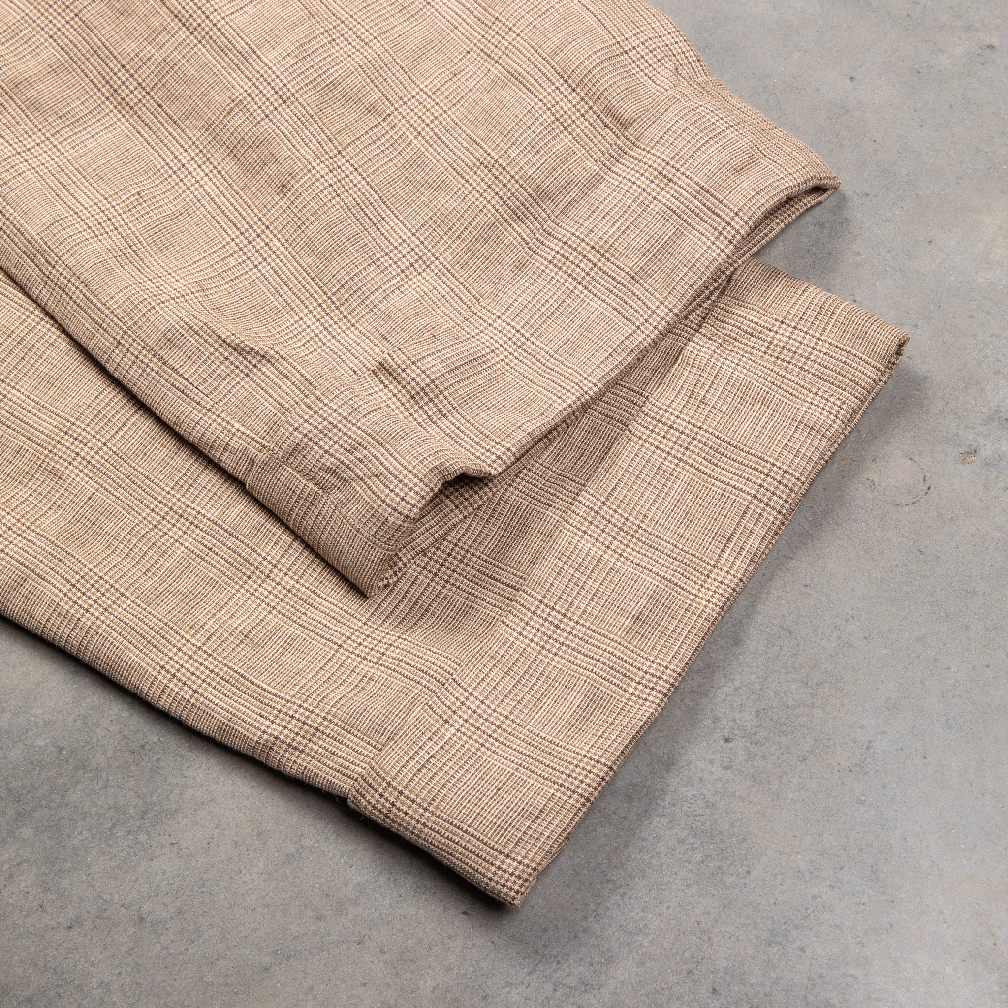 Engineered Garments Andover Pant Beige Linen Glen Plaid