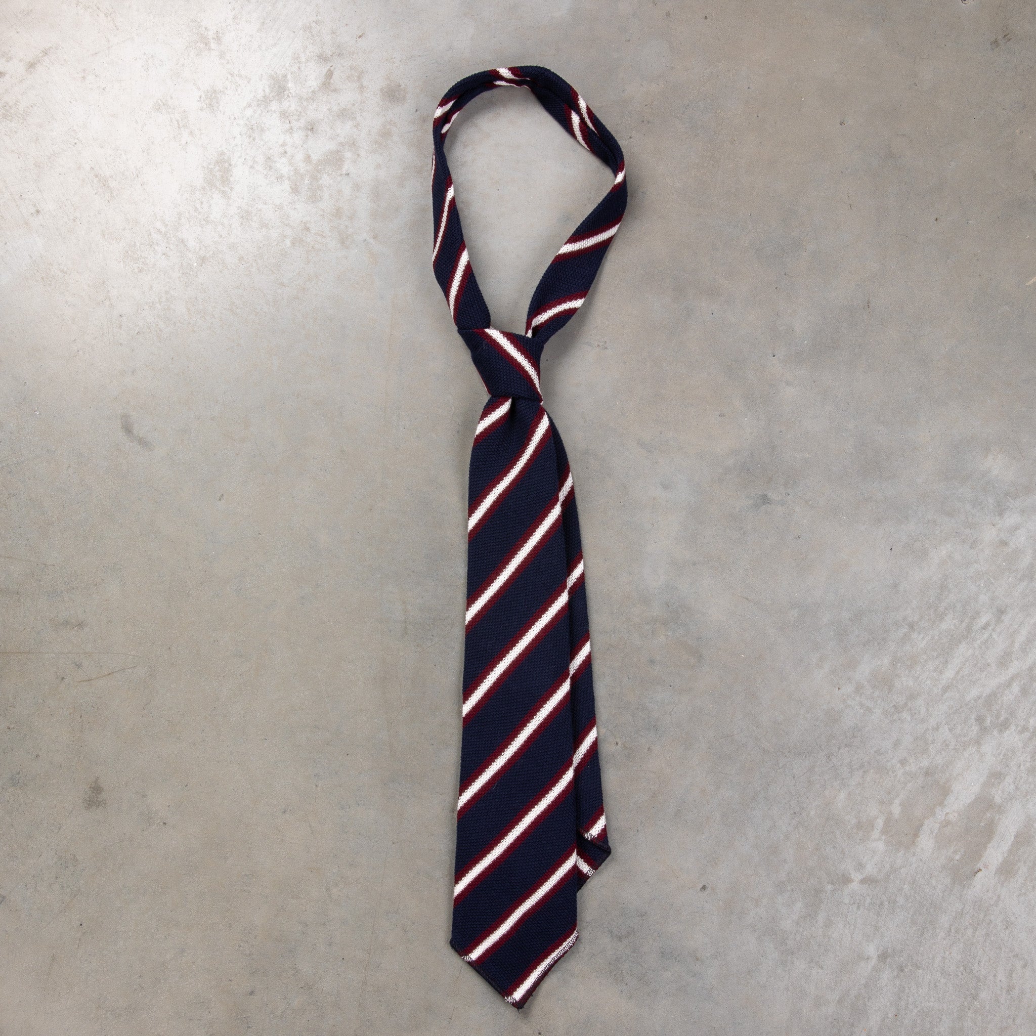 Engineered Garments Knit Tie Navy Stripe