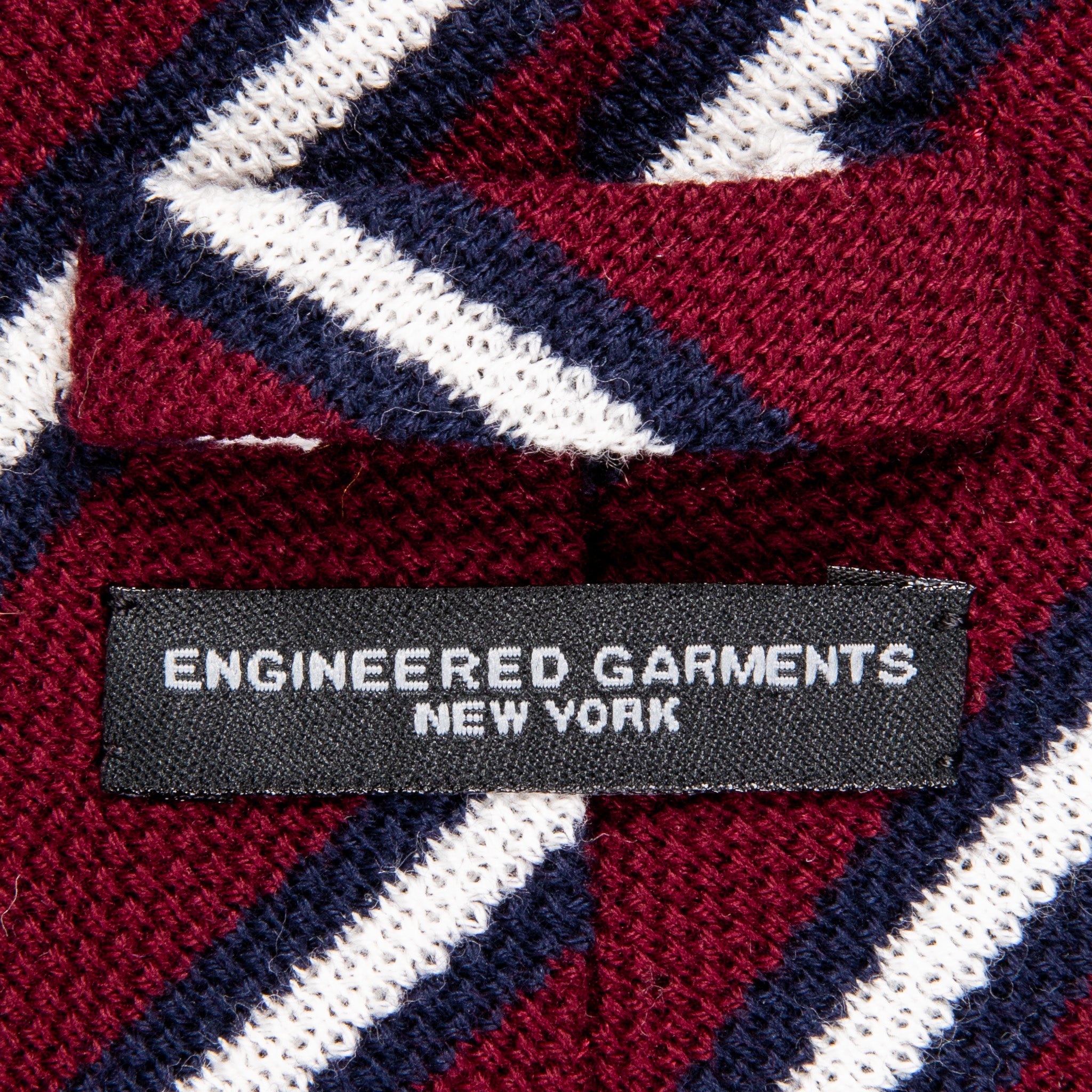 Engineered Garments Knit Tie Burgundy Stripe