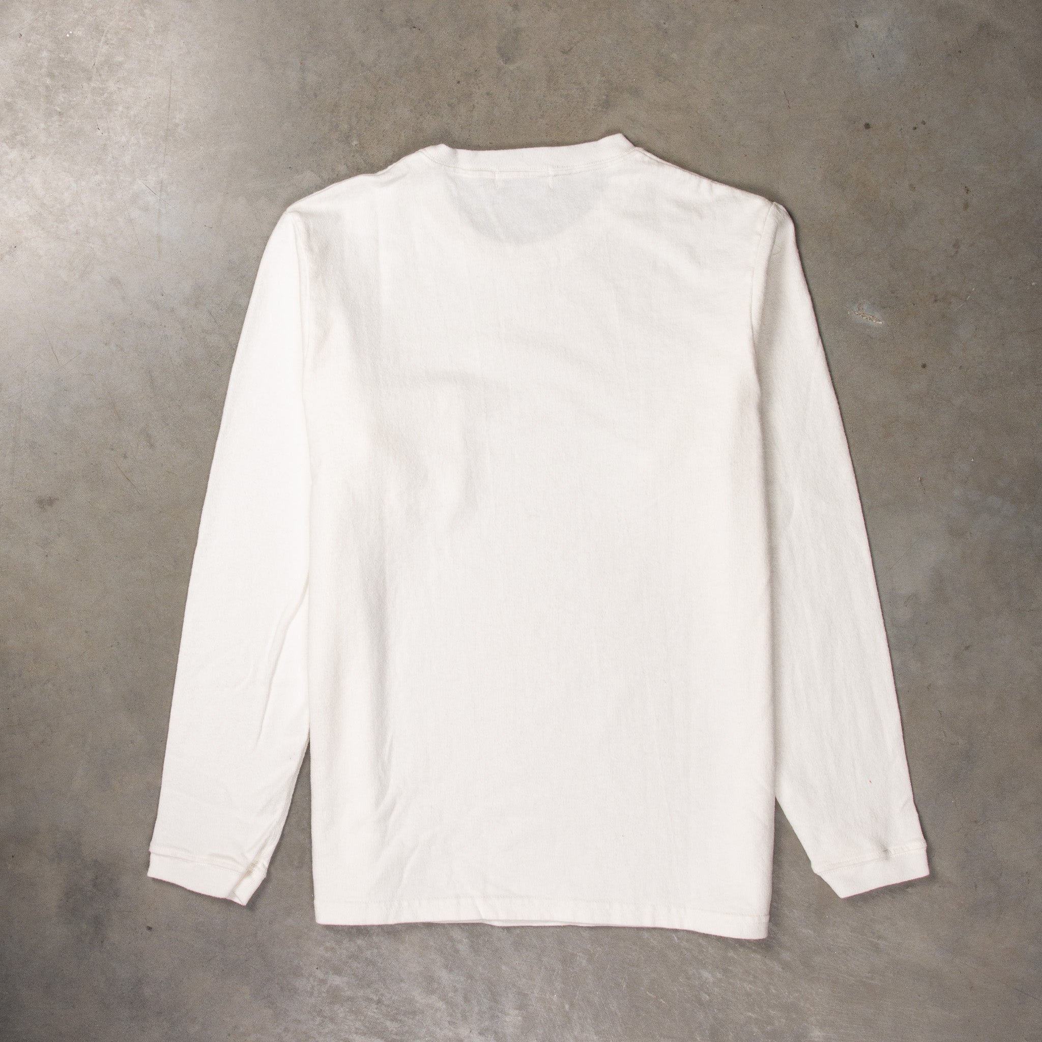 Velva Sheen Heavy oz Pïgment L/S Tee with pocket White