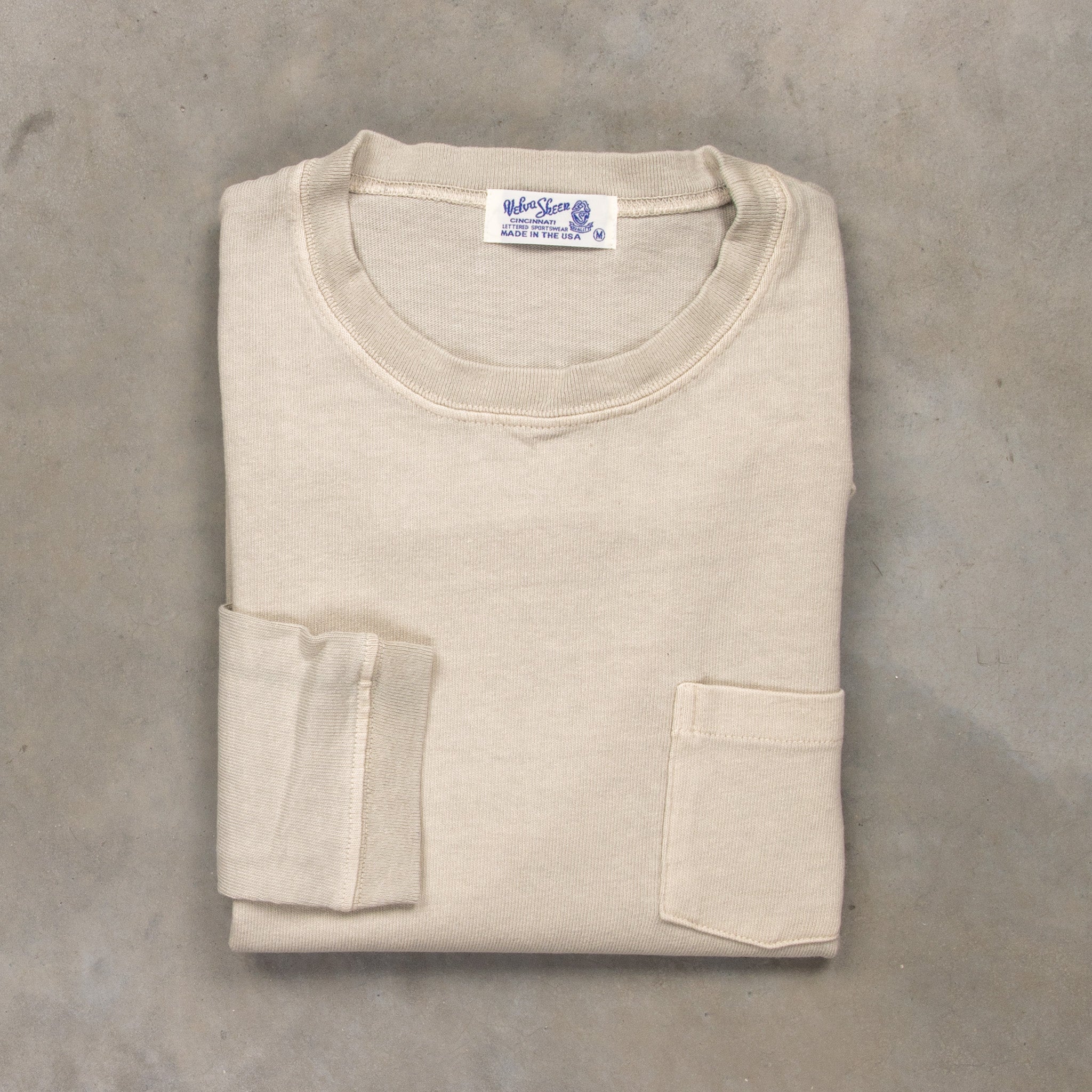 Velva Sheen Heavy oz Pïgment L/S Tee with pocket Grey – Frans