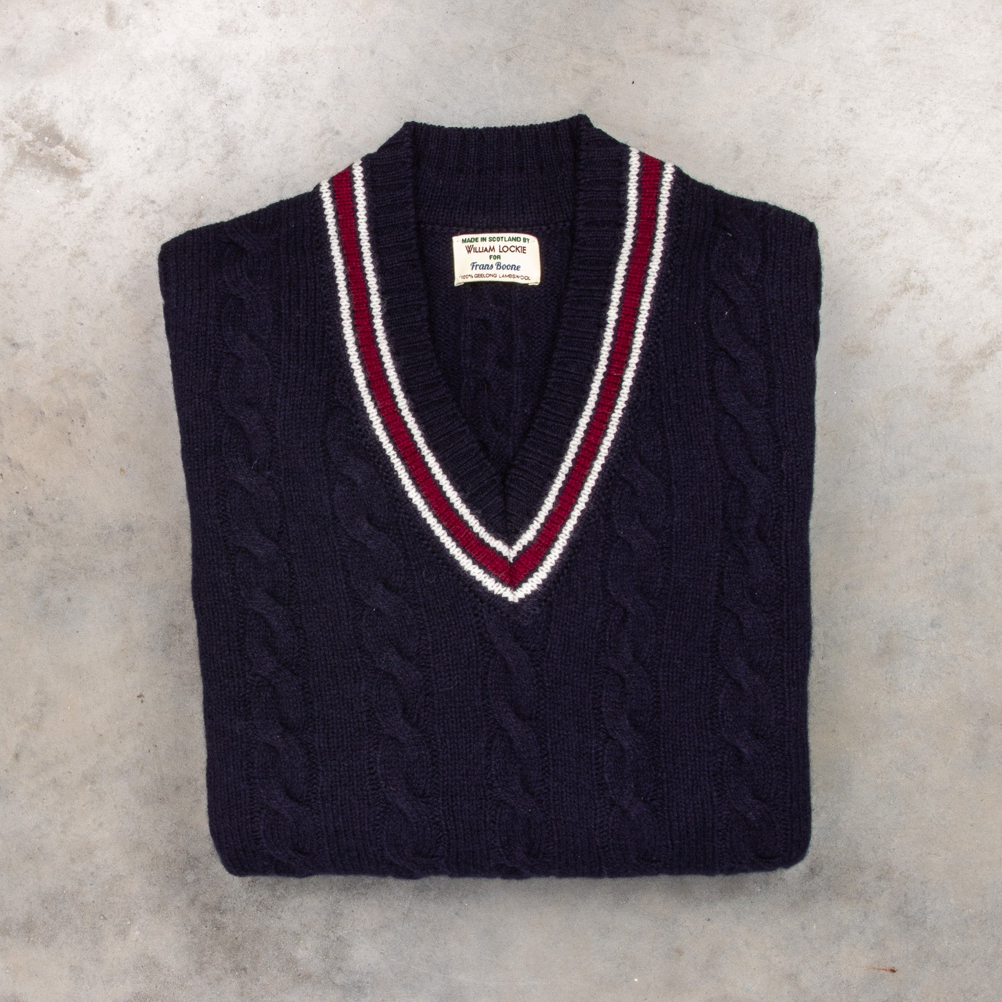 William Lockie x Frans Boone Garfield Cricket Cable Navy Frans