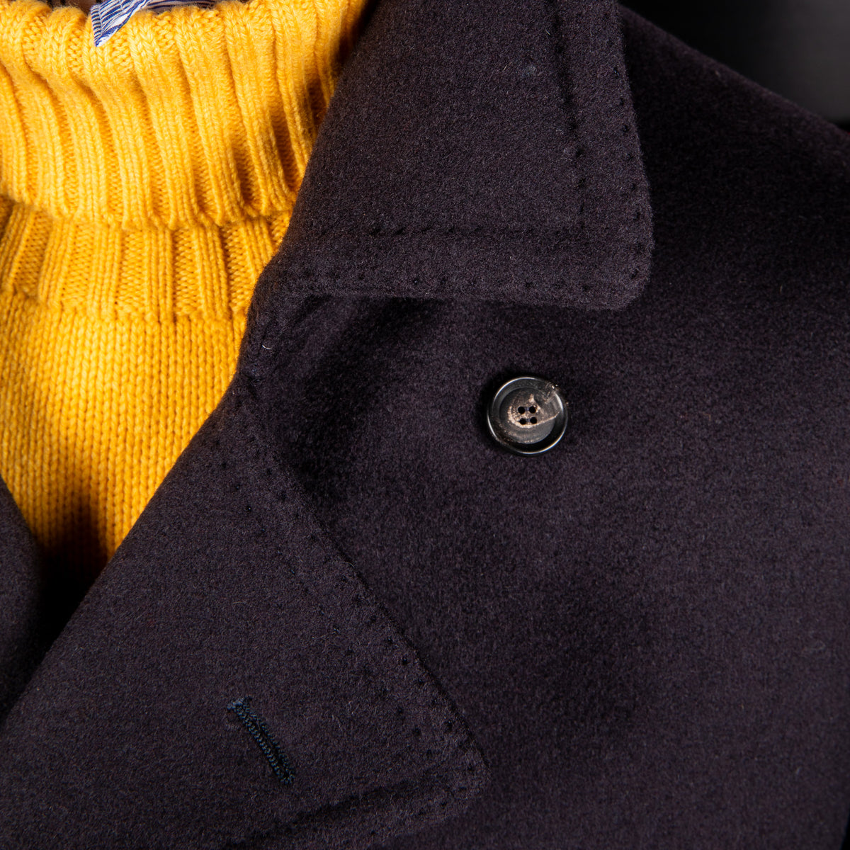 Manteau Double Boutonnage De Petrillo En Pure Laine Cachemire - Taille 50 EU, Gris, Fabriqué En Italie