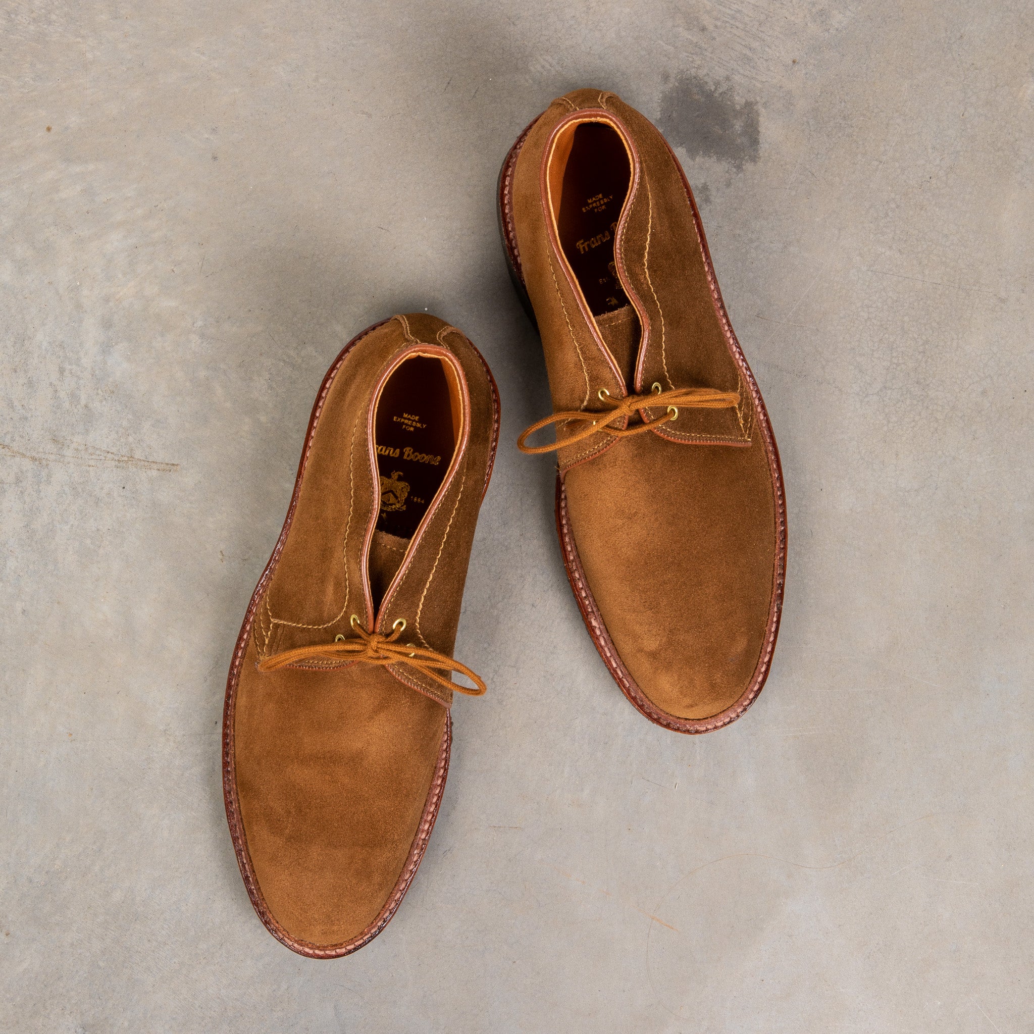 Alden x Frans Boone Chukka Snuff Suede on Crepe Sole