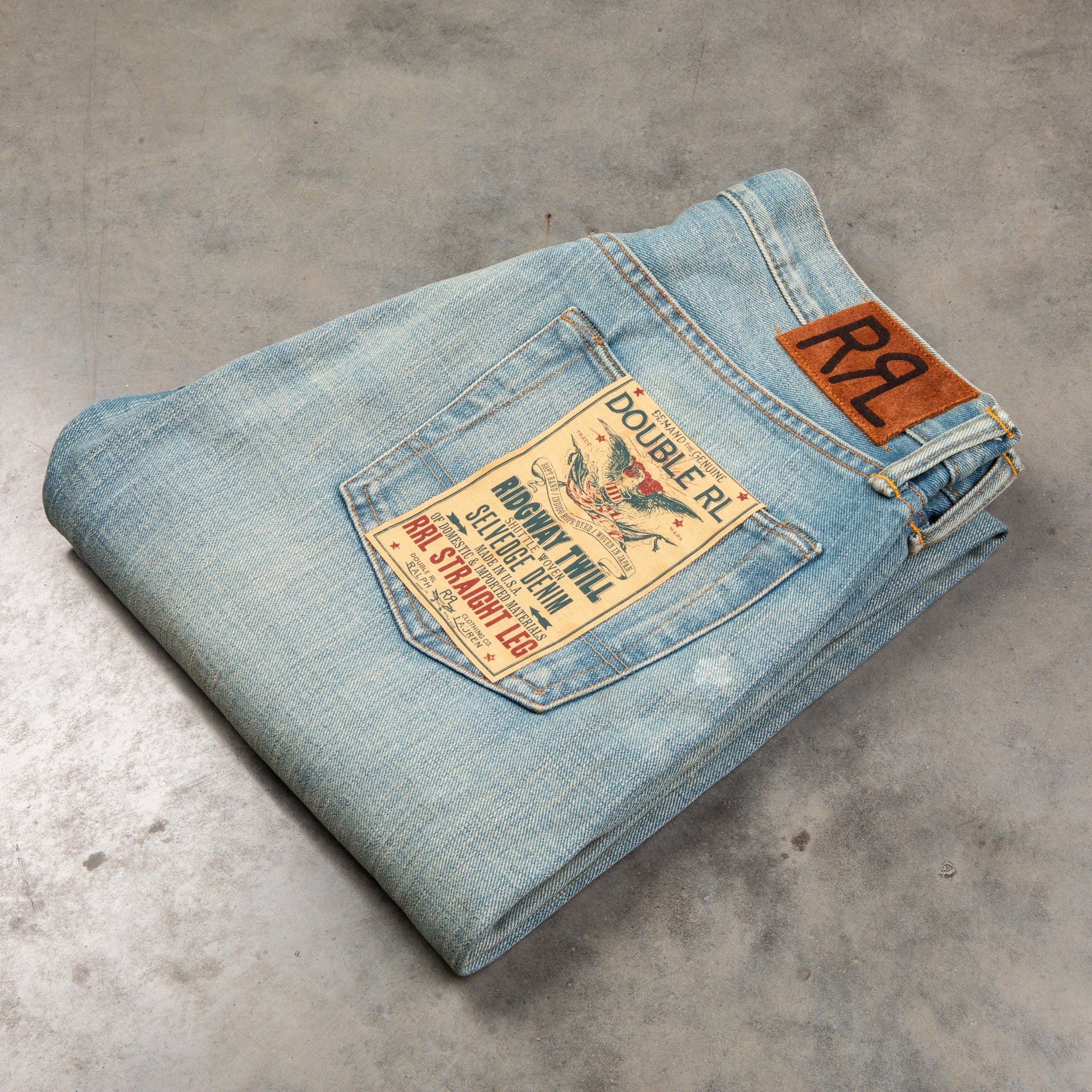 RRL Straight leg Ridgeway Twill Camden Wash