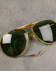 The Real McCoy's Aviator Flying Sunglasses Gold