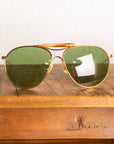 The Real McCoy's Aviator Flying Sunglasses Gold