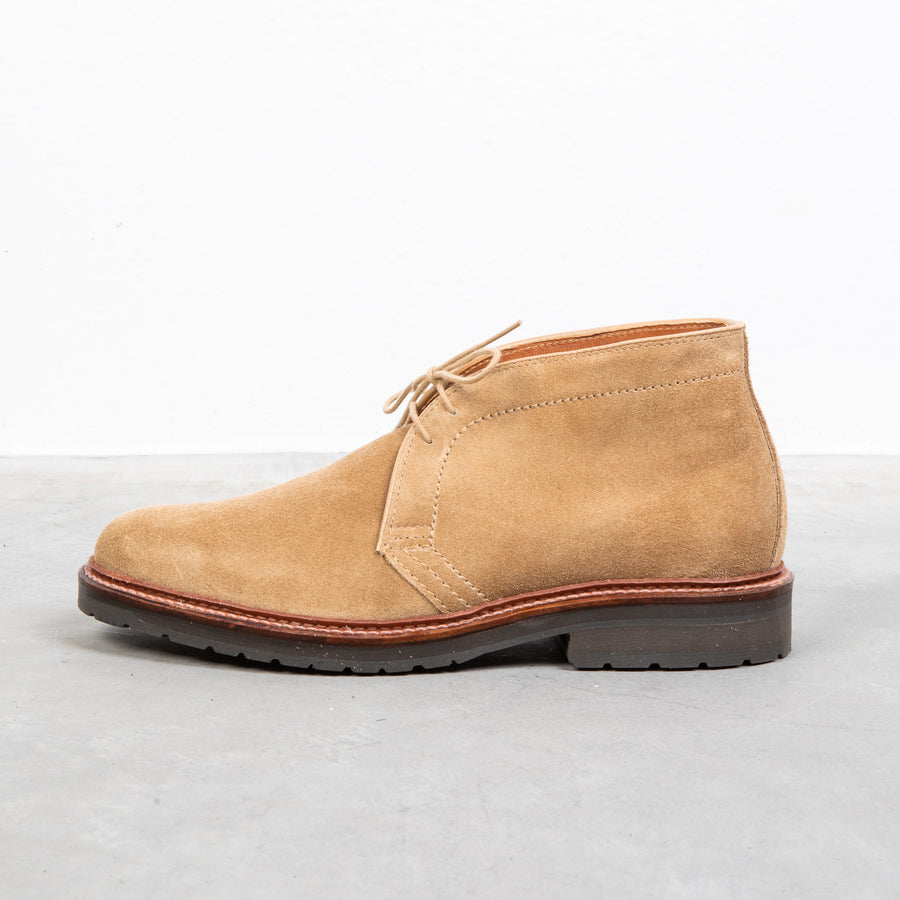 Alden x Frans Boone Tan calf Suede Chukka on Rubber sole
