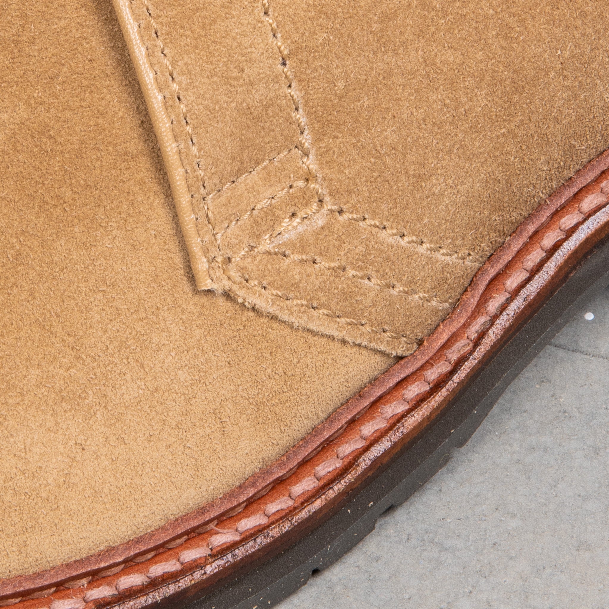 Alden x Frans Boone Tan calf Suede Chukka on Rubber sole