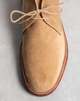 Alden x Frans Boone Tan calf Suede Chukka on Rubber sole