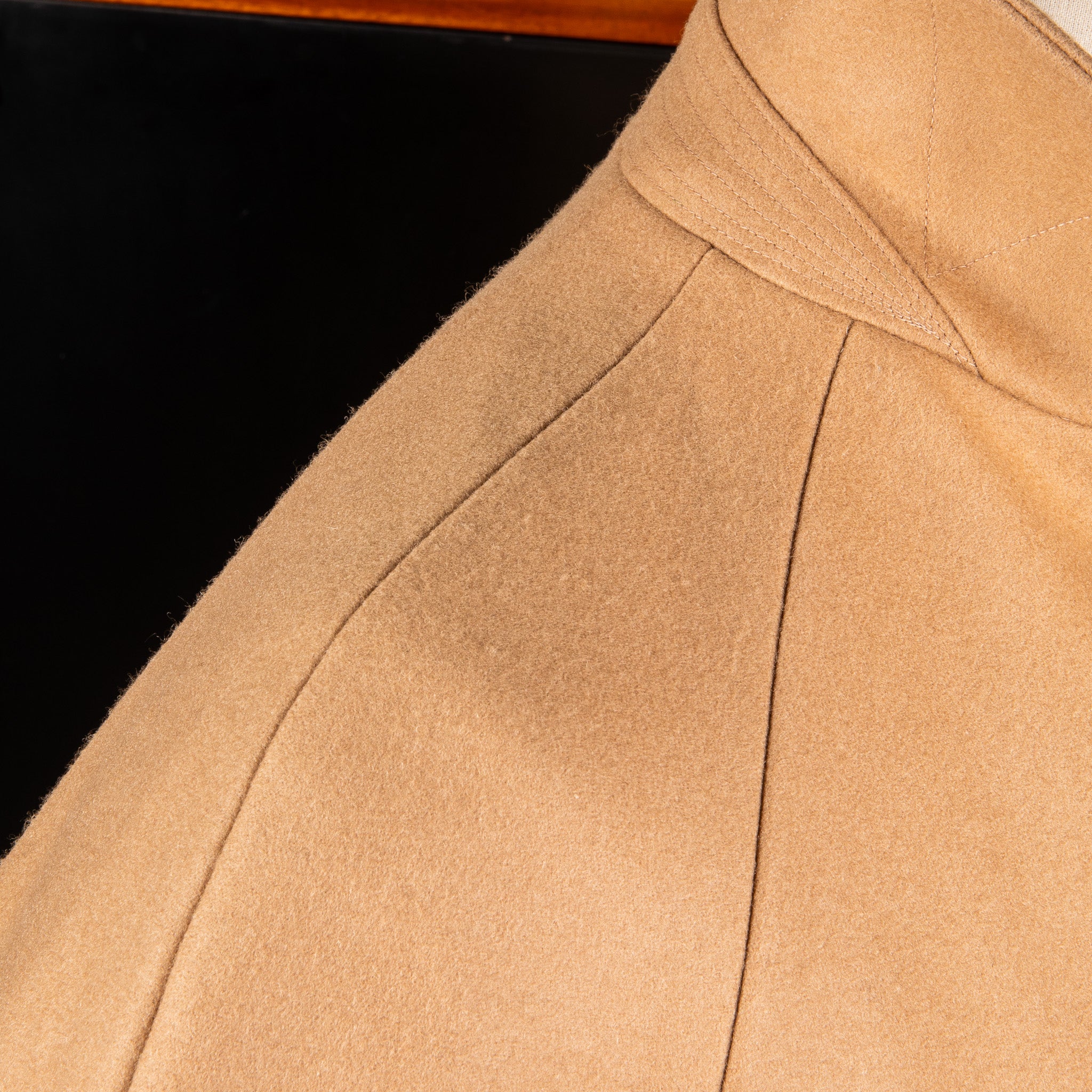 Cohérence Corb Melton Jersey overcoat camel