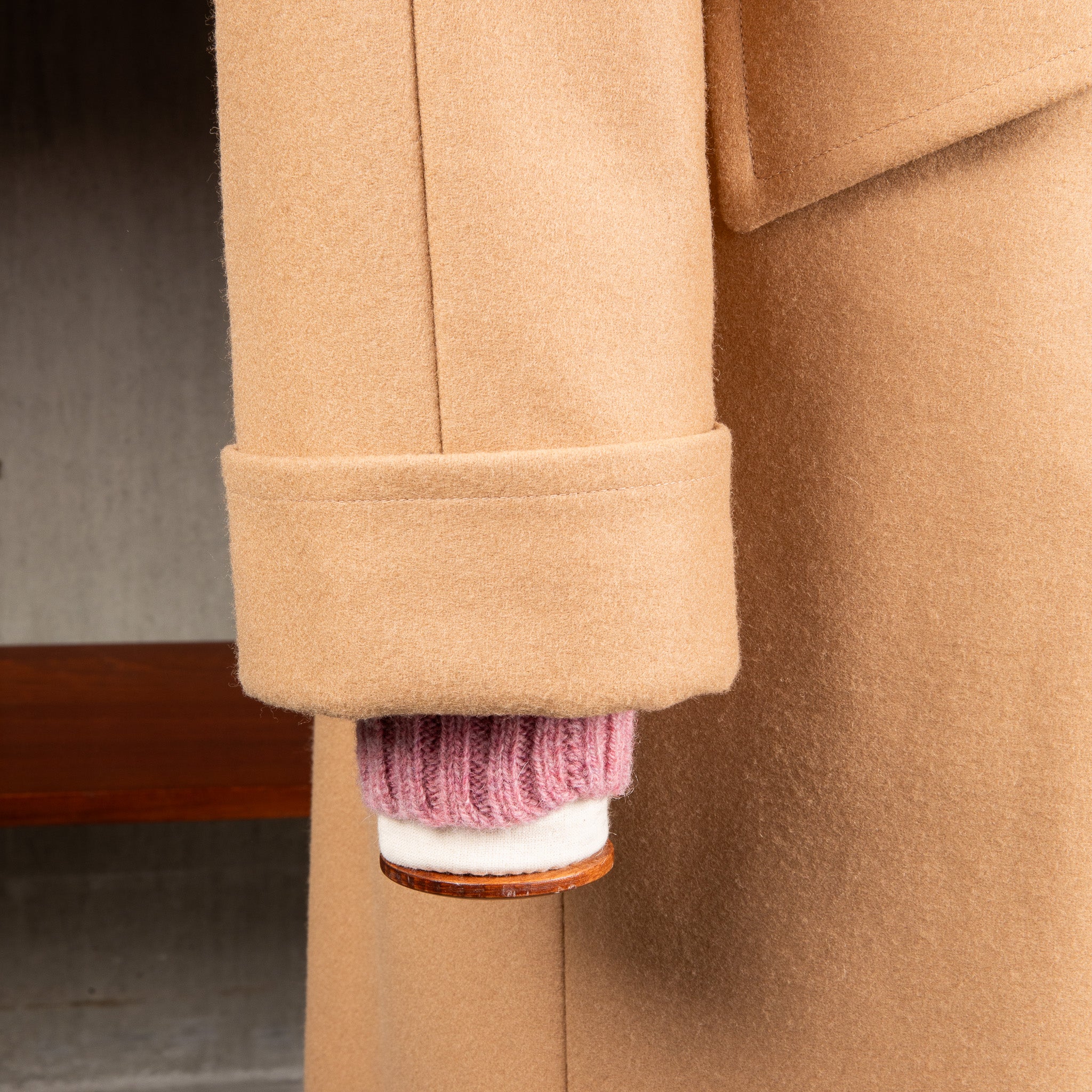 Cohérence Corb Melton Jersey overcoat camel