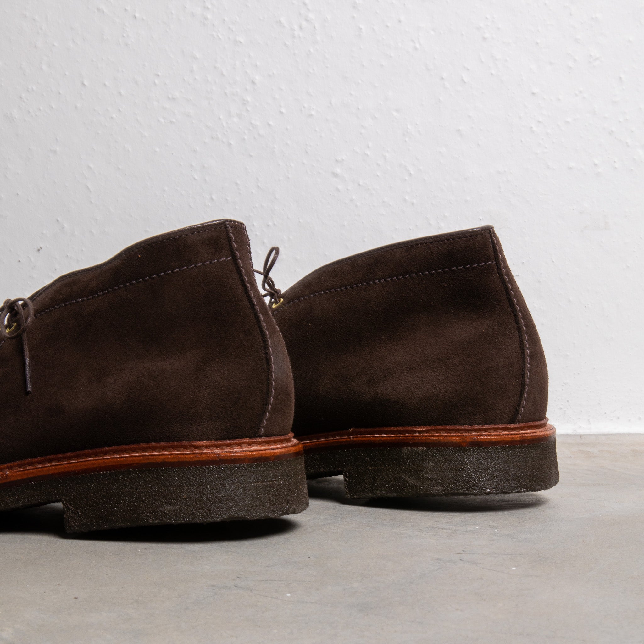 Alden x Frans Boone Chukka Dark Chocolate Suede on Crepe Sole