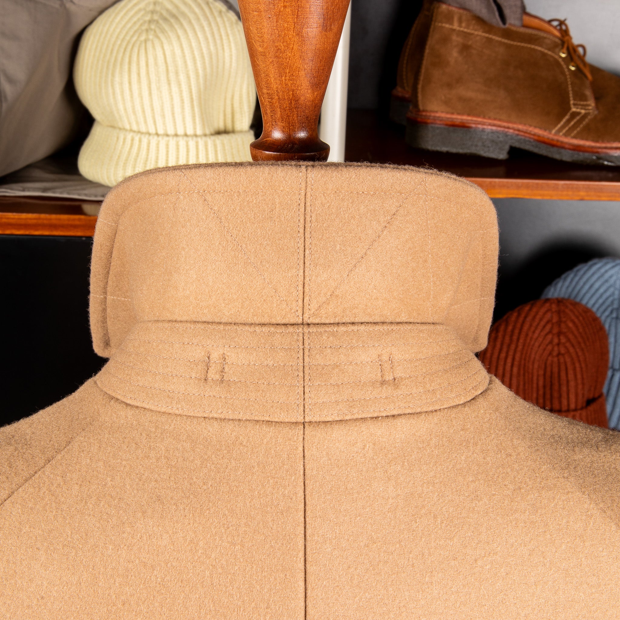 Cohérence Corb Melton Jersey overcoat camel
