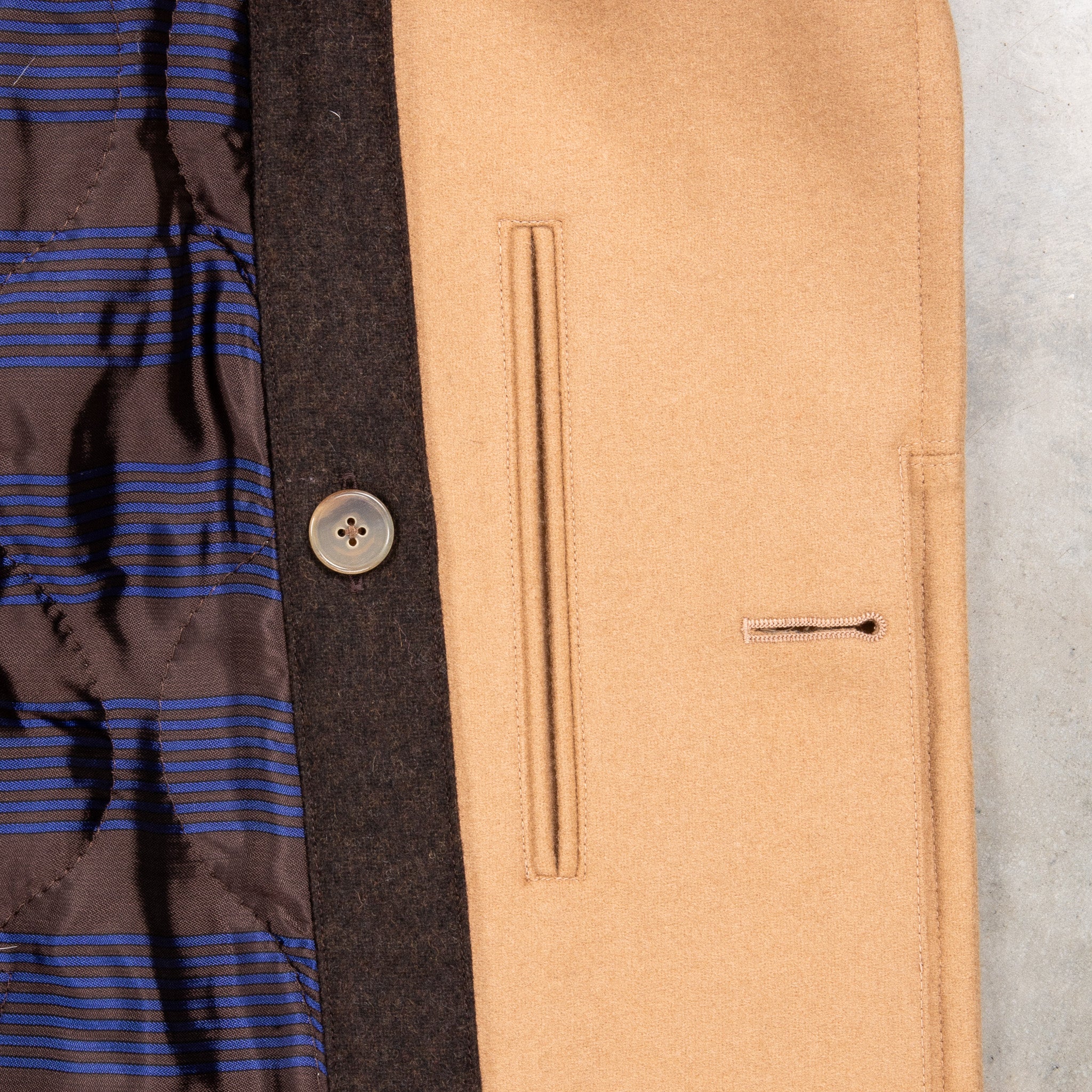 Cohérence Corb Melton Jersey overcoat camel
