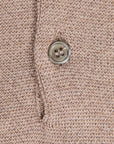 William Lockie Birdseye Solid Merino Wool Polo Taupe