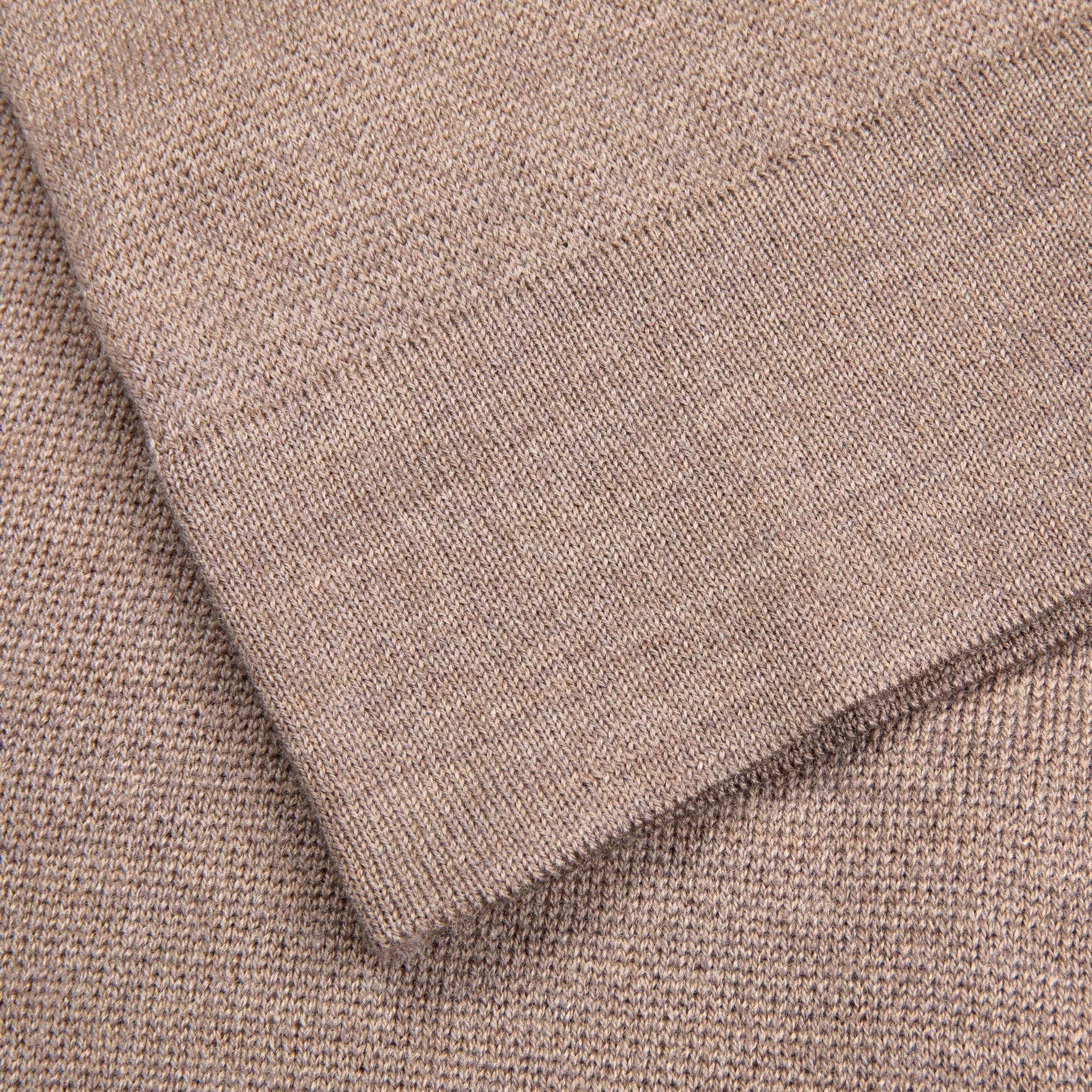William Lockie Birdseye Solid Merino Wool Polo Taupe