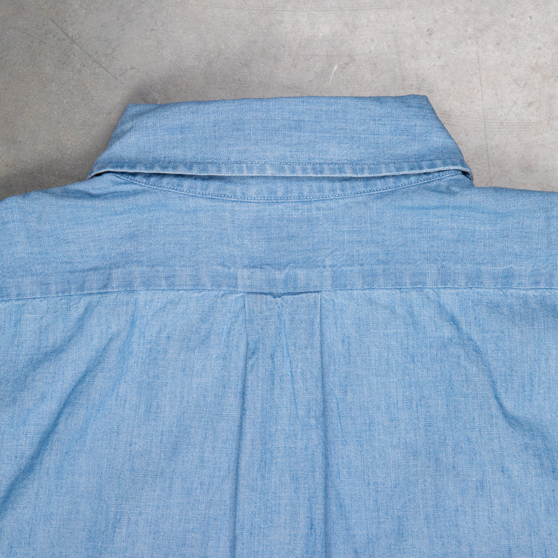 Orslow Safari Button Down Chambray Shirt Bleached